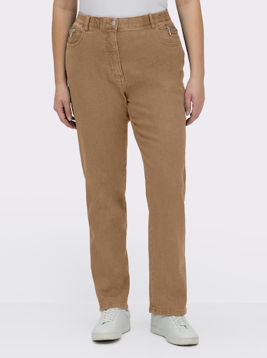 5-Pocket-Jeans gerade geschnitten - camel