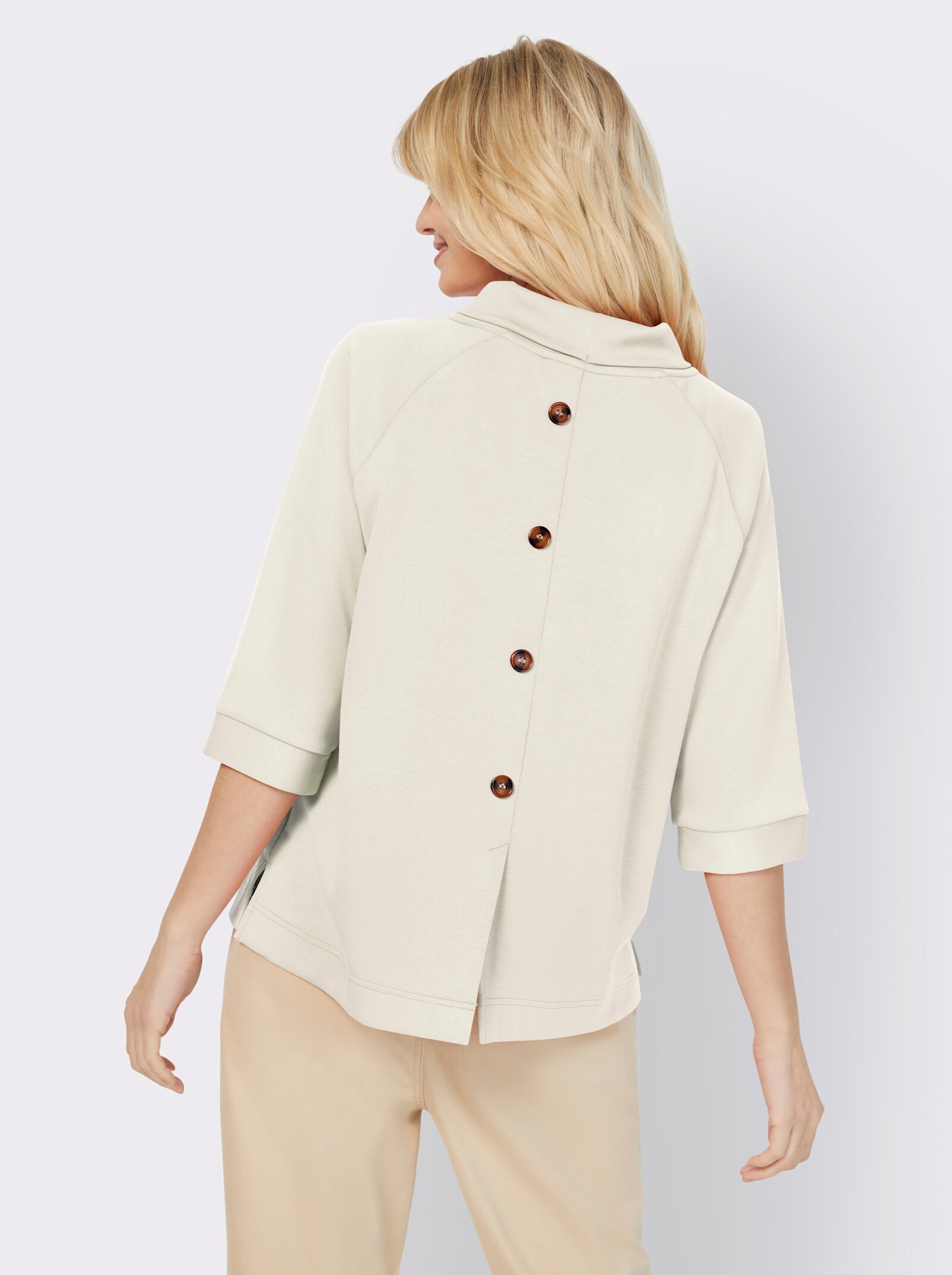 heine Sweatshirt mit Stehkragen - champagner