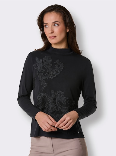 CREATION L PREMIUM Langarmshirt - schwarz