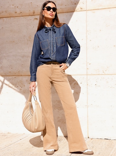 heine Schluppenbluse mit abnehmbarer Schluppe - dark blue