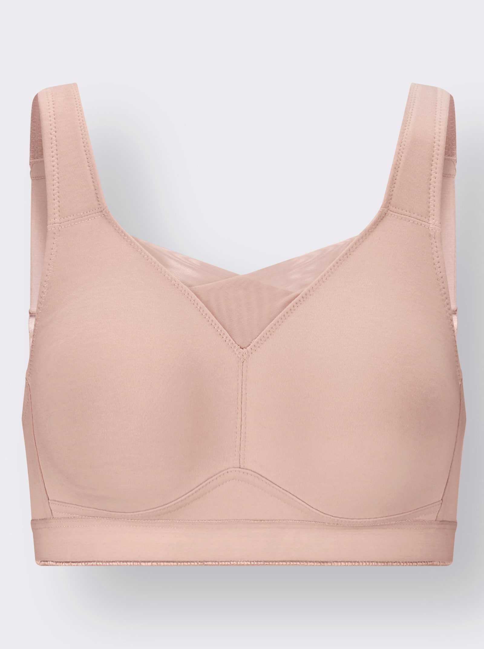 wäschepur Comfortbeha zonder beugel met comfortbandjes - poudre