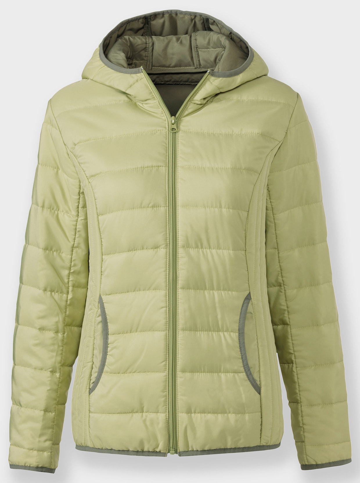 Steppjacke - lindgrün-khaki