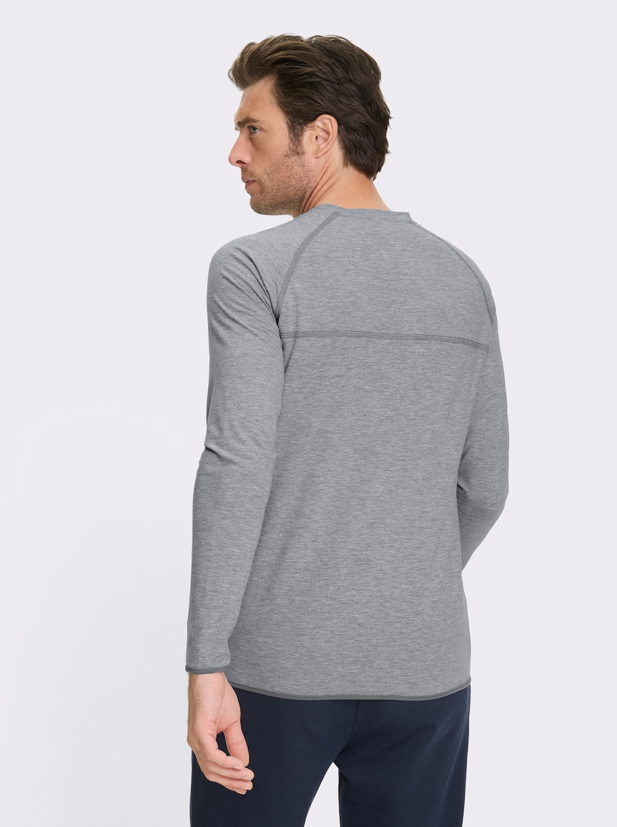 Catamaran Sports Freizeitshirt mit elastischen Abschlüssen - grau-meliert