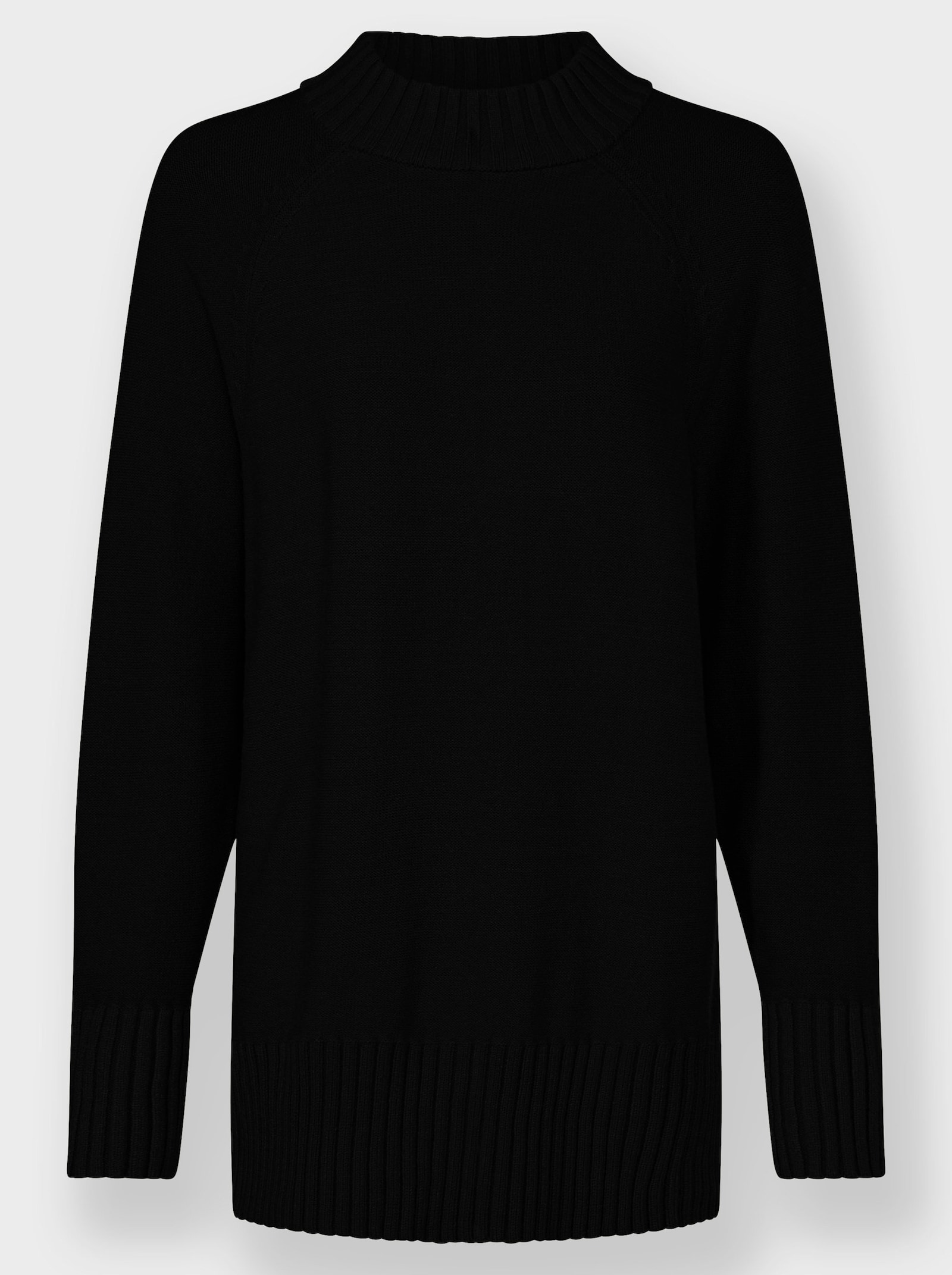 heine Strickpullover mit Zierknopfleiste im Rücken - schwarz