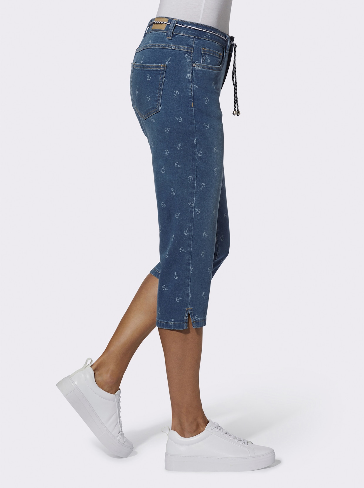 Capri-Jeans - blue-stone-washed