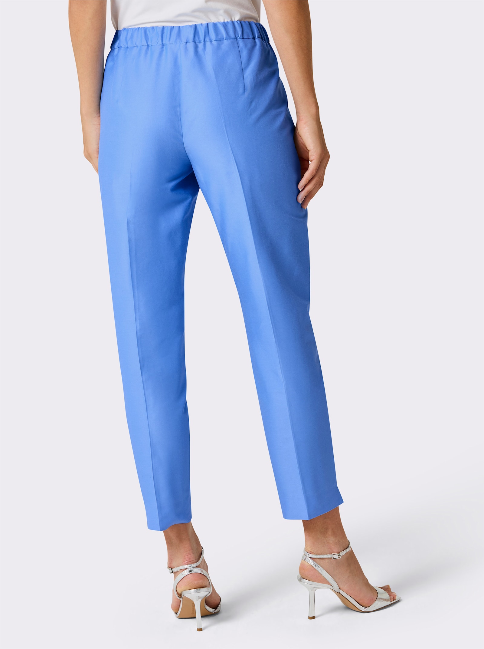 CREATION L PREMIUM Anzughose mit Seide - himmelblau