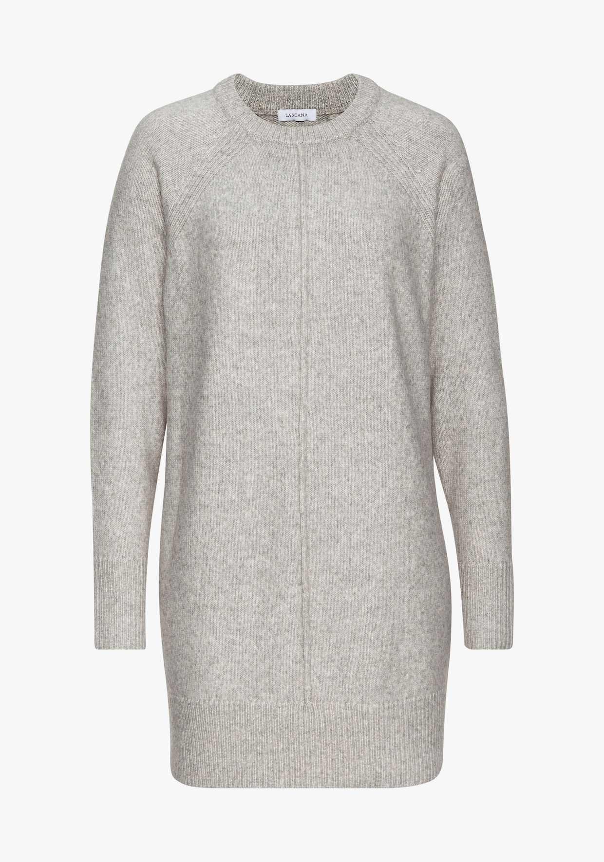 LASCANA Lange pullover - grijs gemêleerd