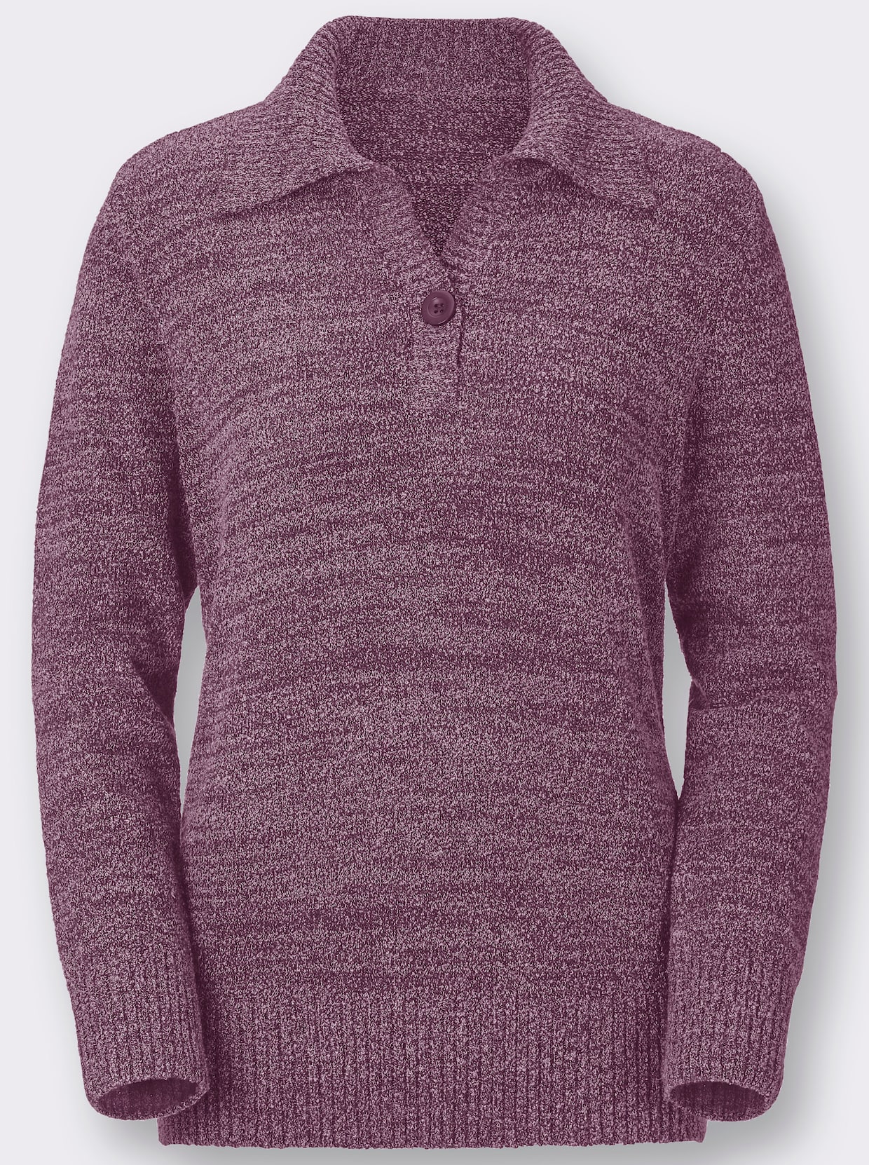 Polopullover - fuchsia-meliert