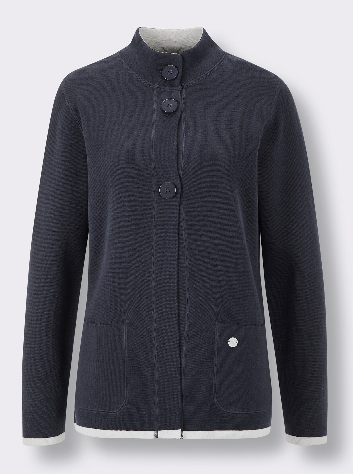 CREATION L PREMIUM Wendejacke - marine-weiß