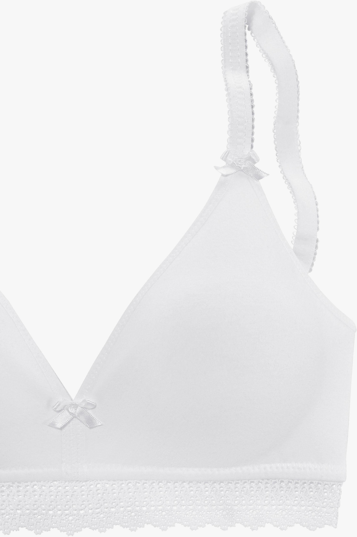 petite fleur Soutien-gorge Bralette - blanc + noir