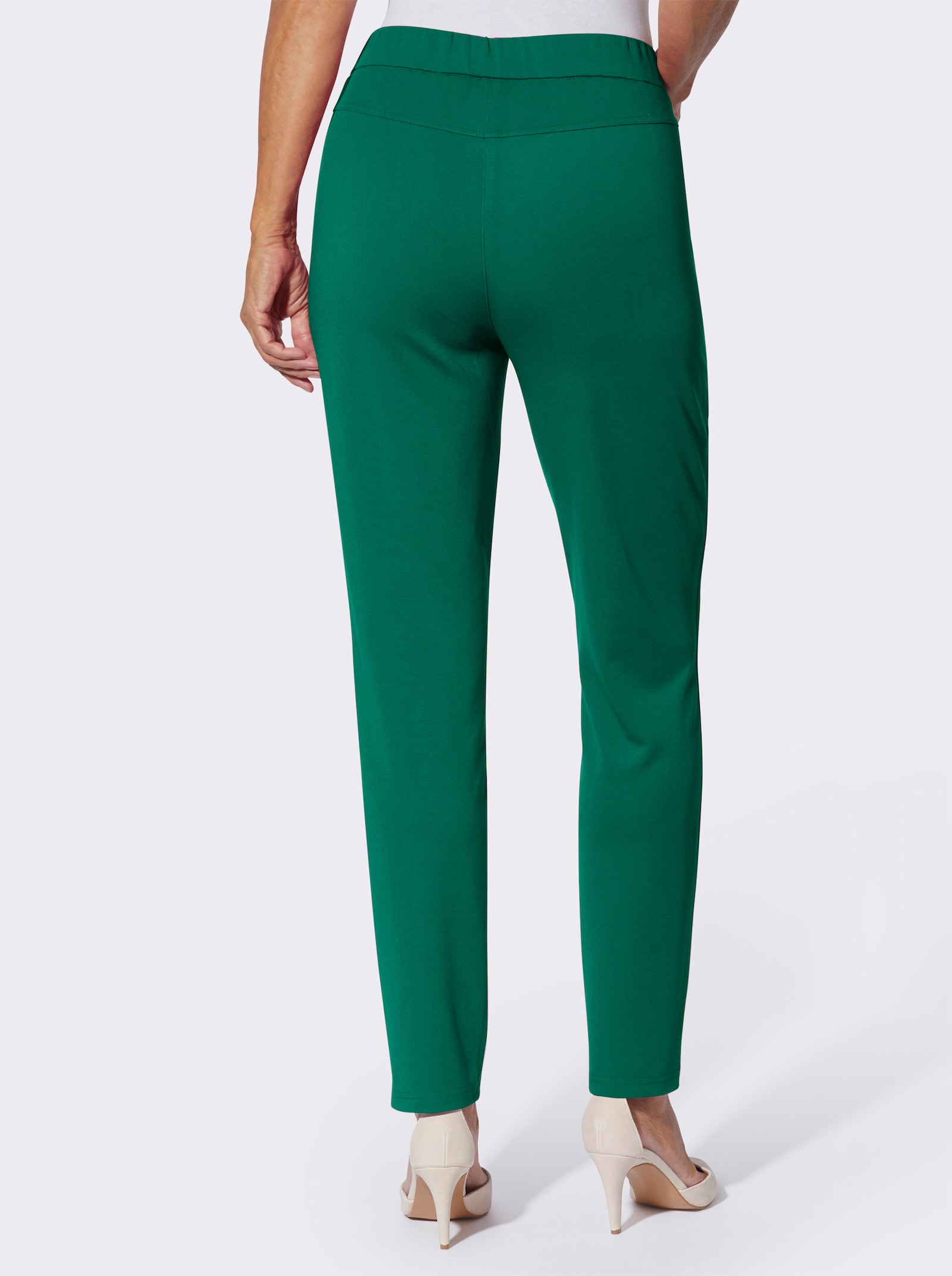 Schlupfhose mit Glitzersteinchen-Deko - grün