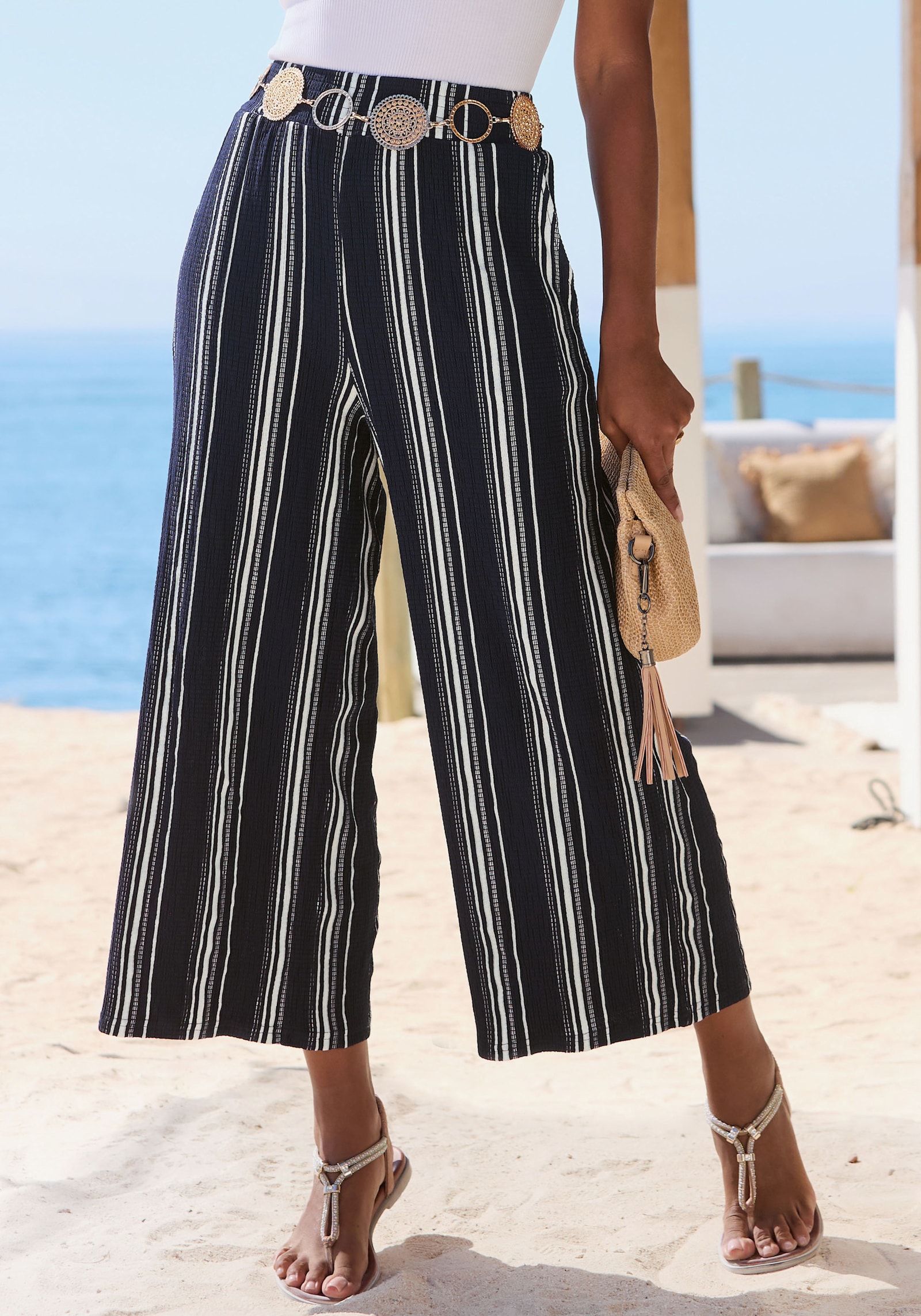 LASCANA 7/8-Hose - marine-weiß gestreift