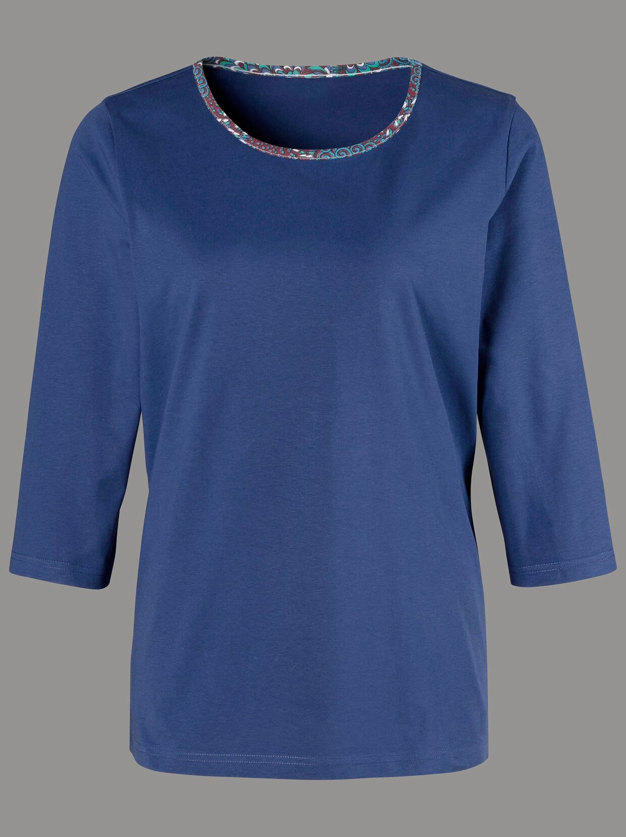 Rundhalsshirt - royalblau