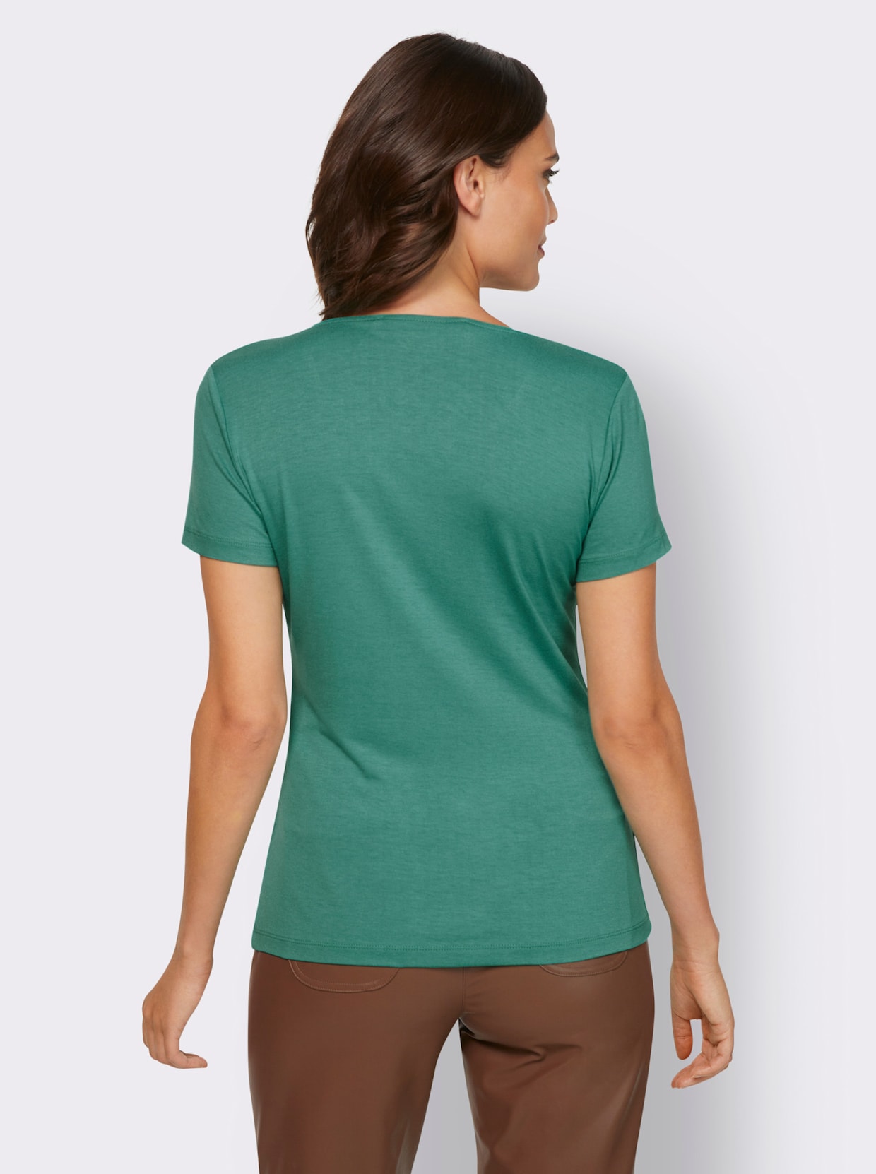 heine Rundhals-Shirt - smaragd
