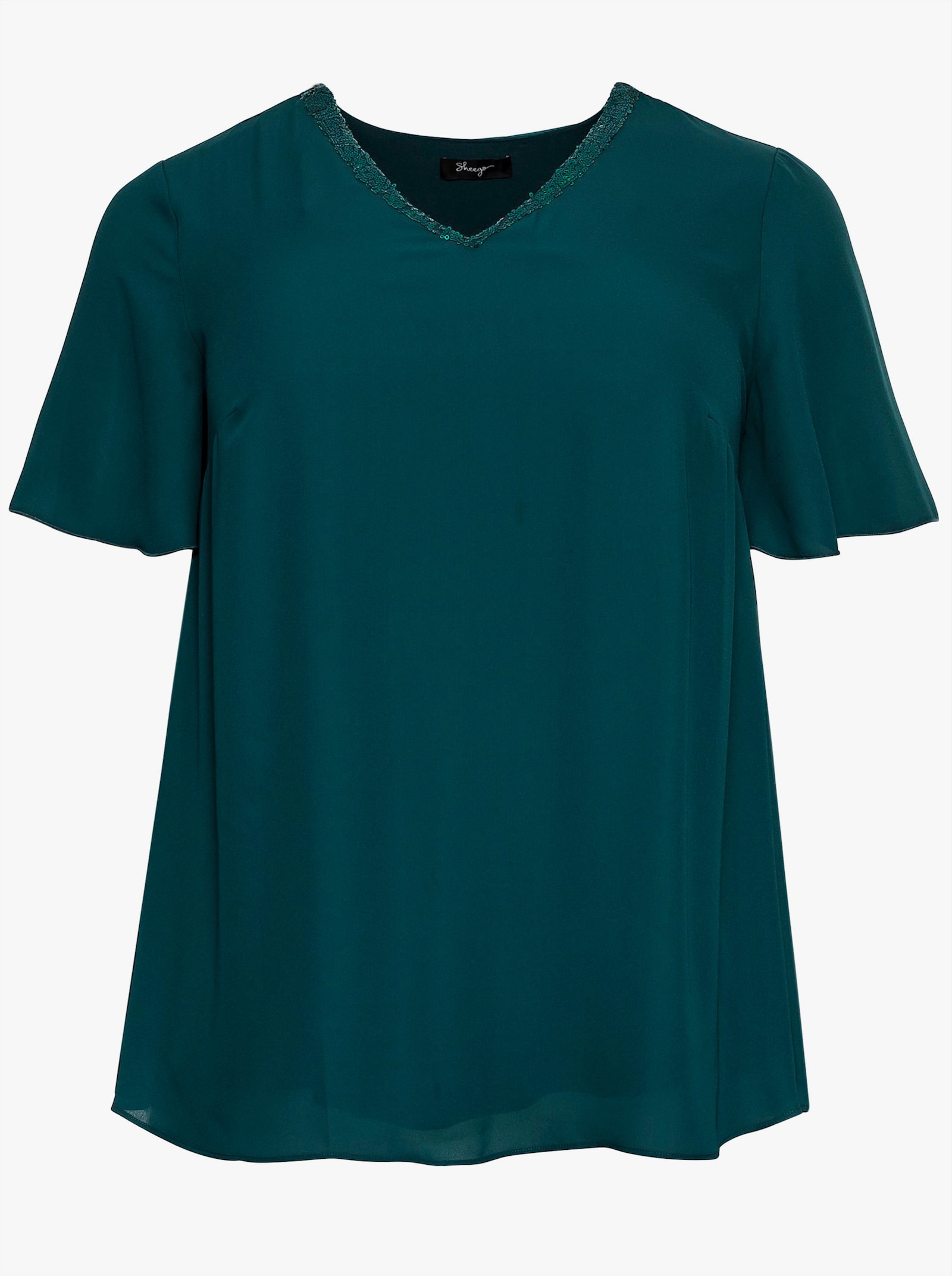 sheego Tunika im Lagenlook - tiefgrün