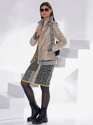 Mainpol Lammnappa-Lederjacke - beige