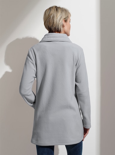 Fleecejacke mit 2-Wege-Reißverschluss - grau