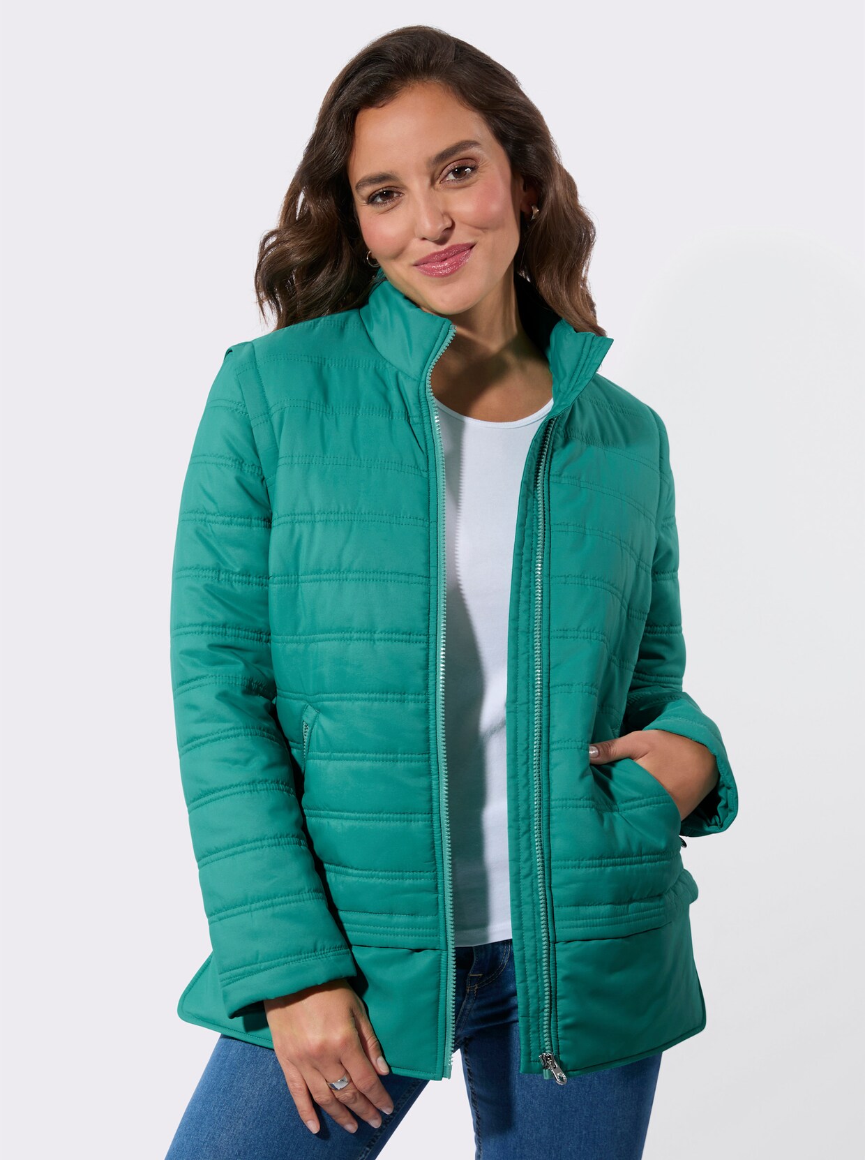 Steppjacke - smaragd