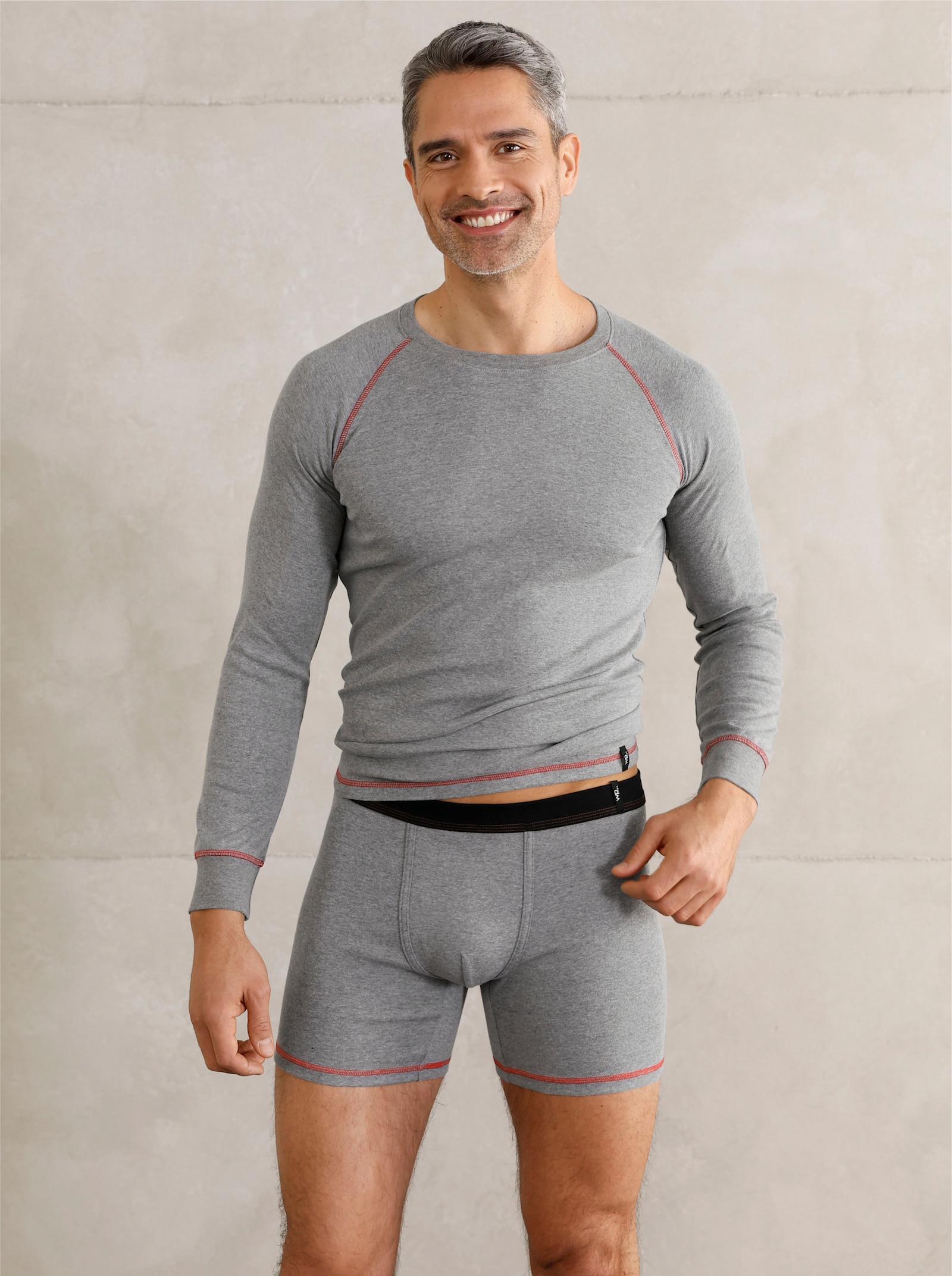 wäschepur men Tričko - antracitová-melír