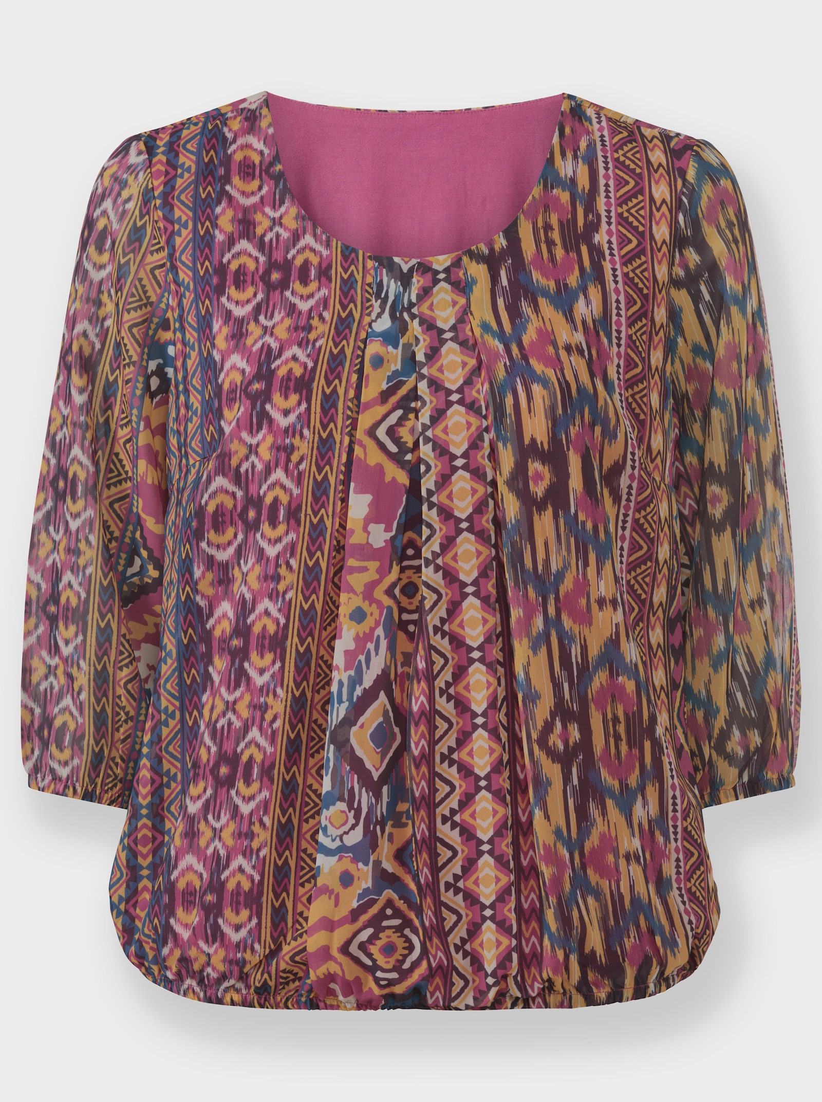 Blouse met print van georgette - heide geprint