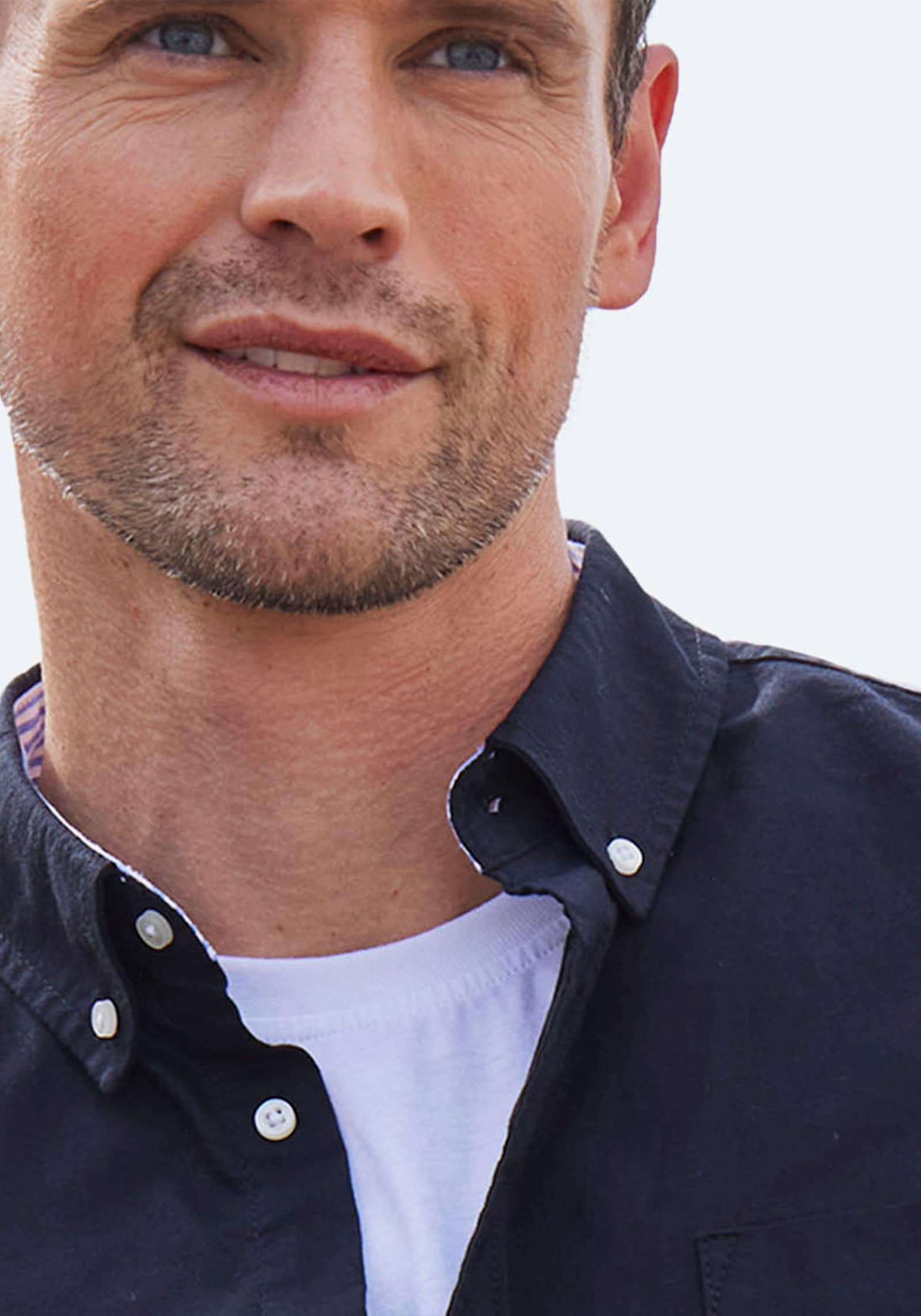 H.I.S Langarmhemd - schwarz