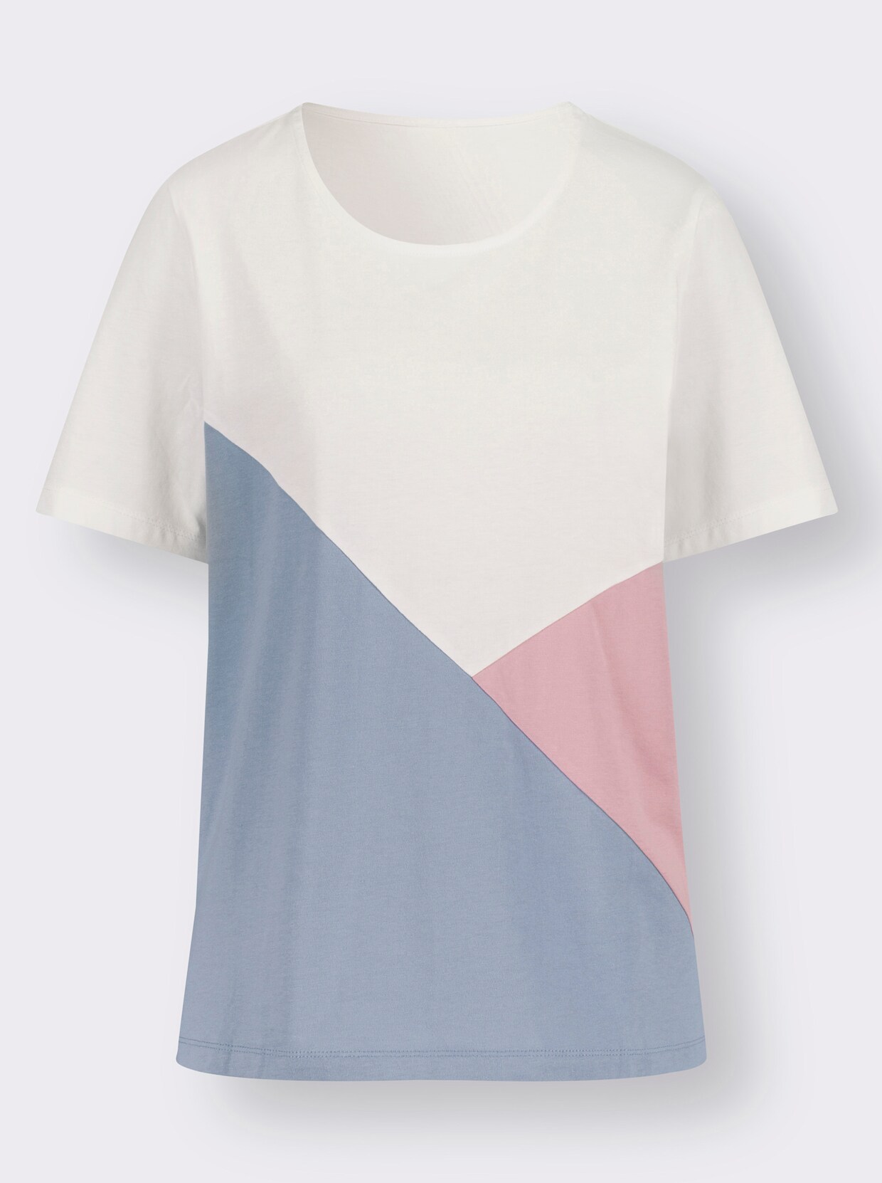 Shirt met korte mouwen - wit/bleu