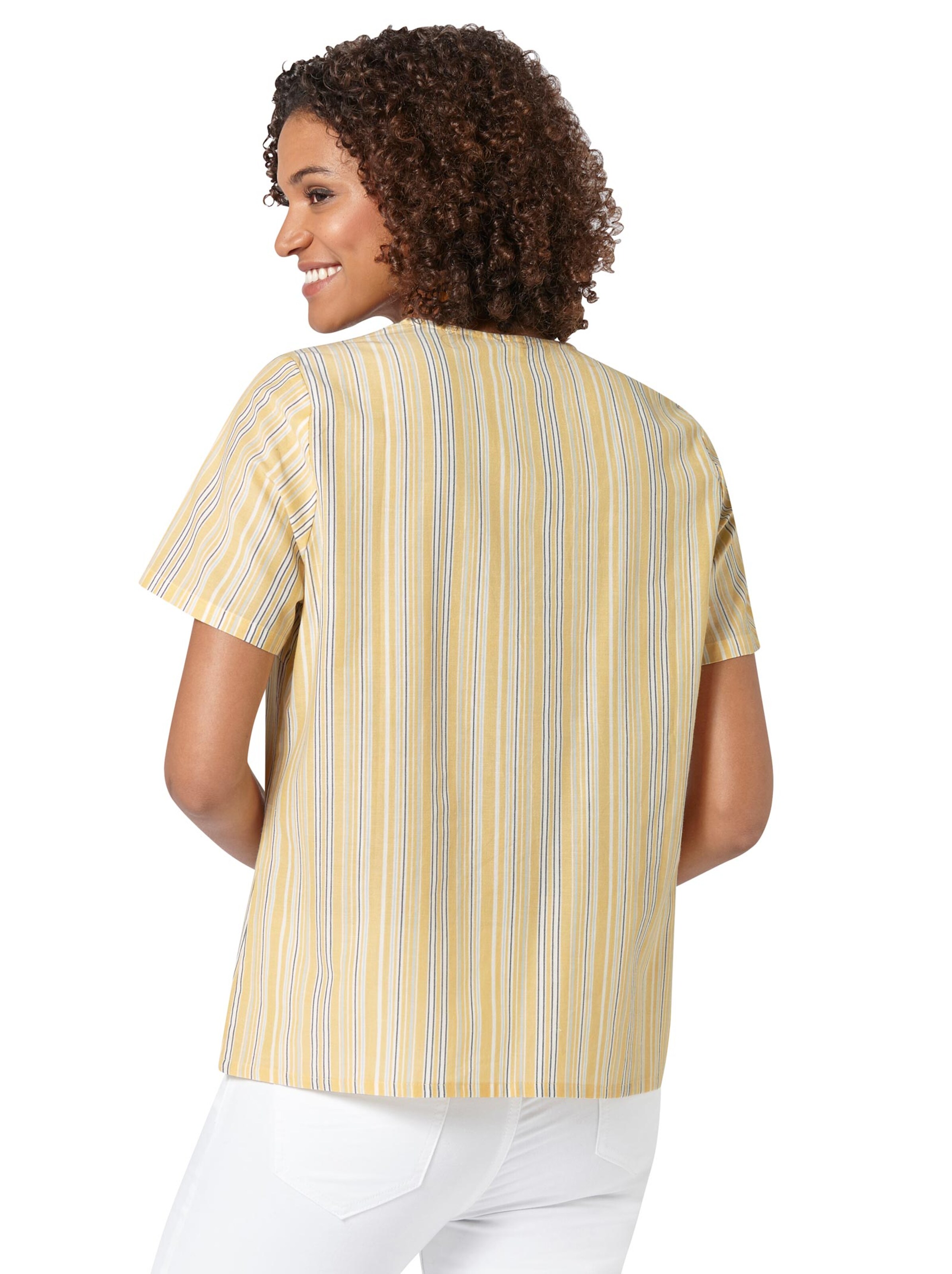 Collection L Bluse - gelb-gestreift