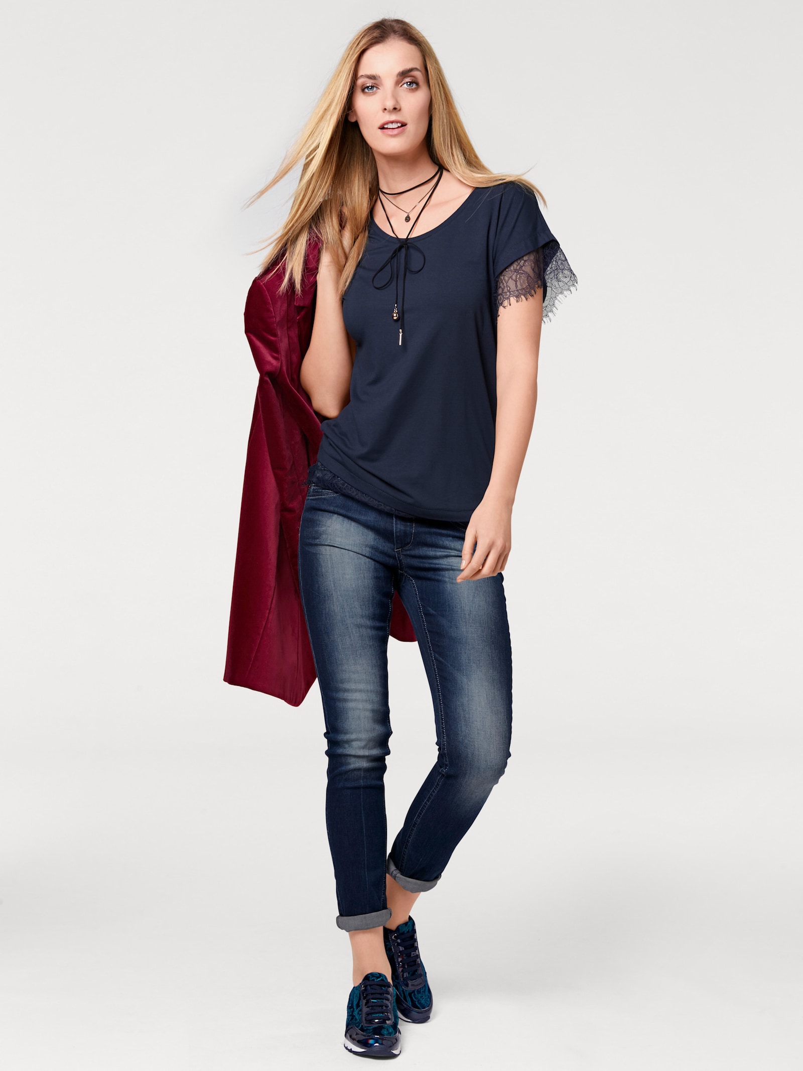 heine Jean skinny avec effet ventre plat - bleu denim