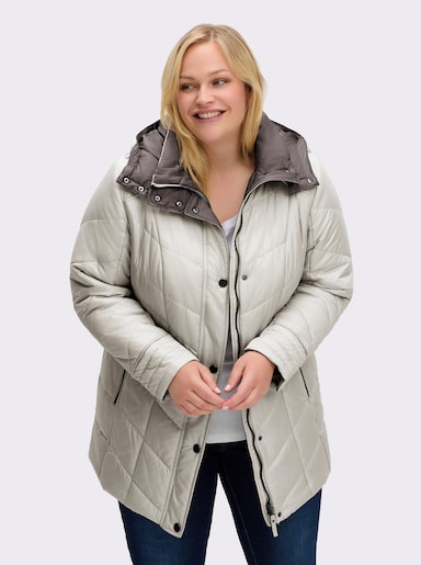 Steppjacke in Microfaser-Qualität, pflegeleicht - ecru