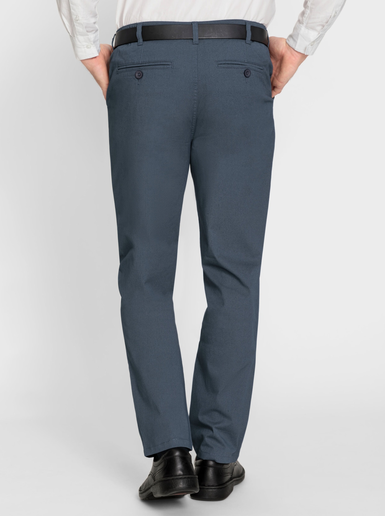 Marco Donati Broek - donkerblauw gedessineerd