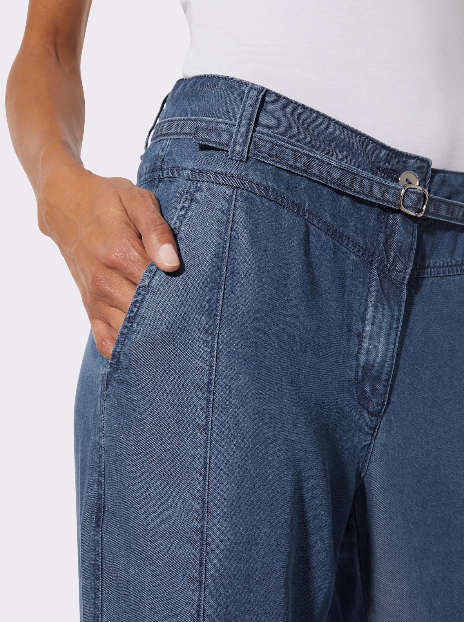 Culotte aus Lyocell - blue-bleached