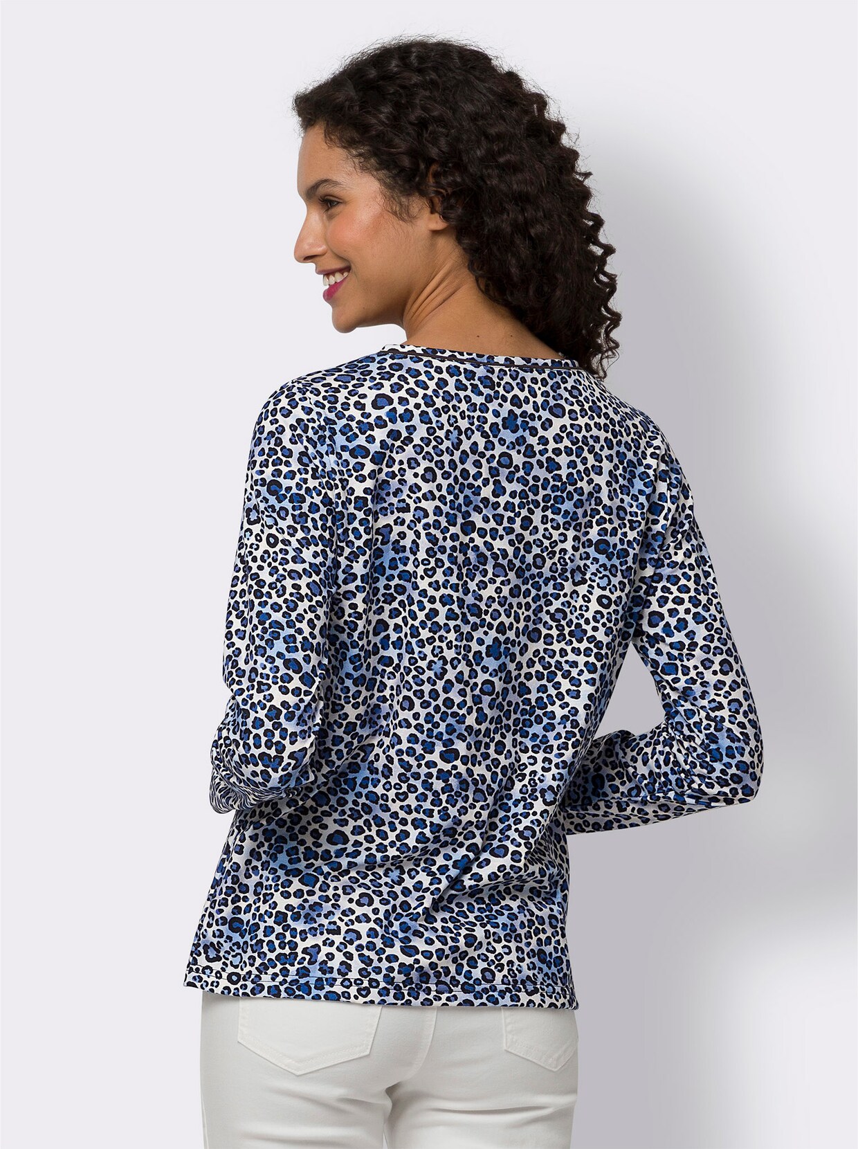 heine Shirt met print - champagne/duifblauw bedrukt