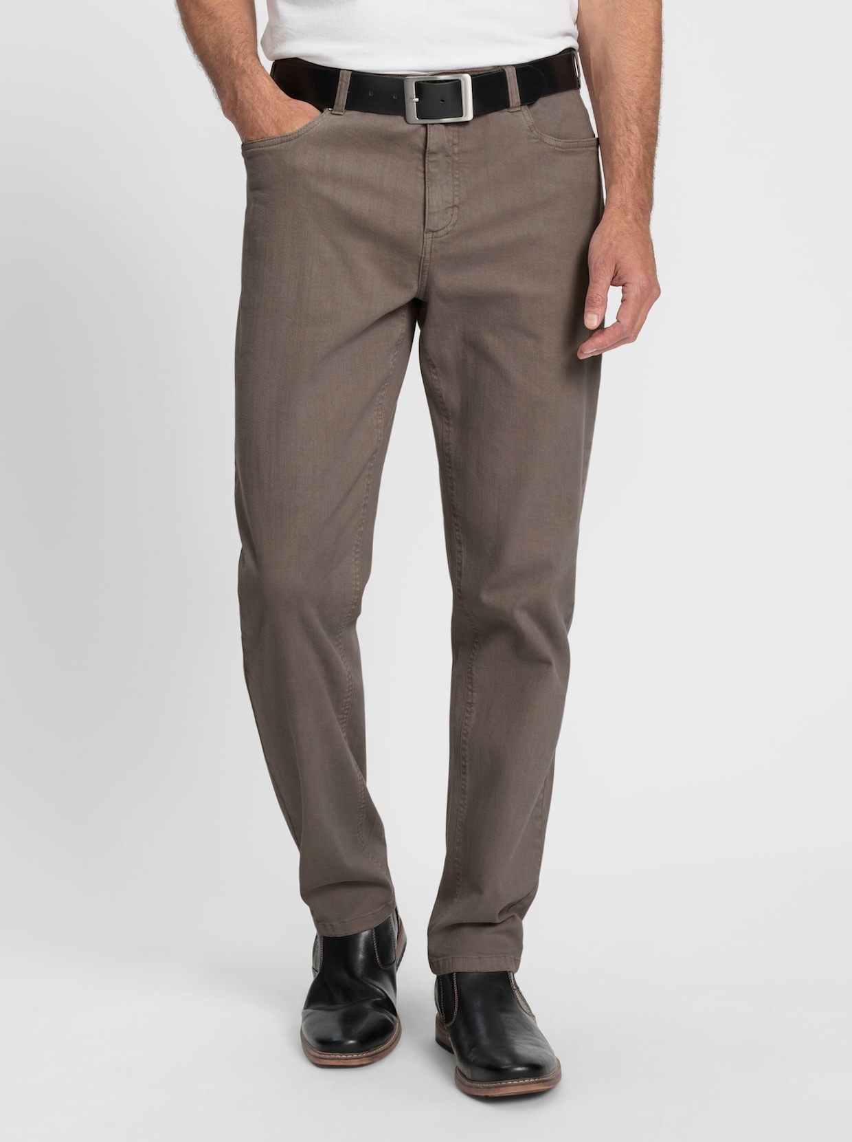 Marco Donati 5-pocketbroek - donkertaupe