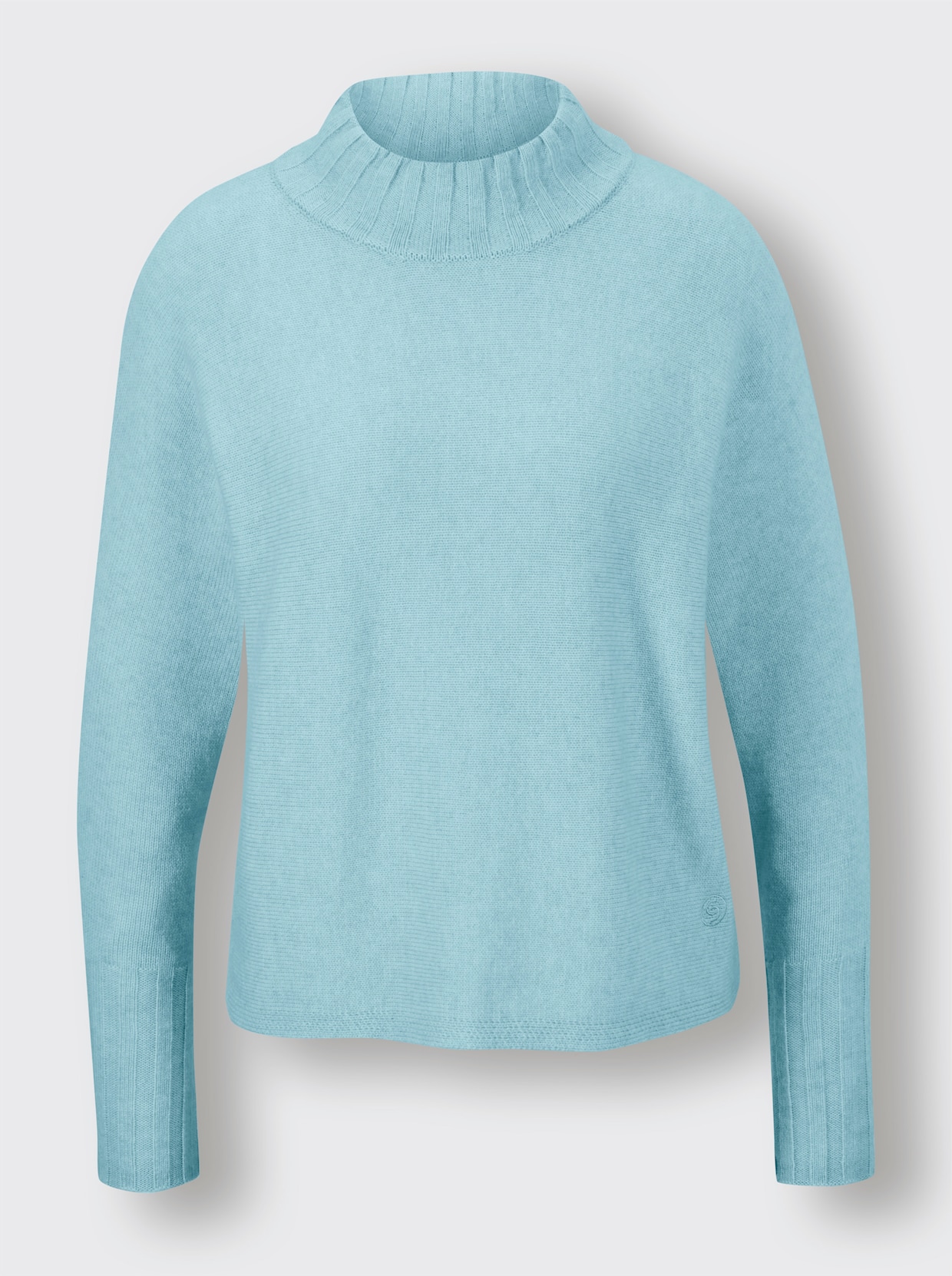 CREATION L PREMIUM Wollpullover - aquamarin-meliert