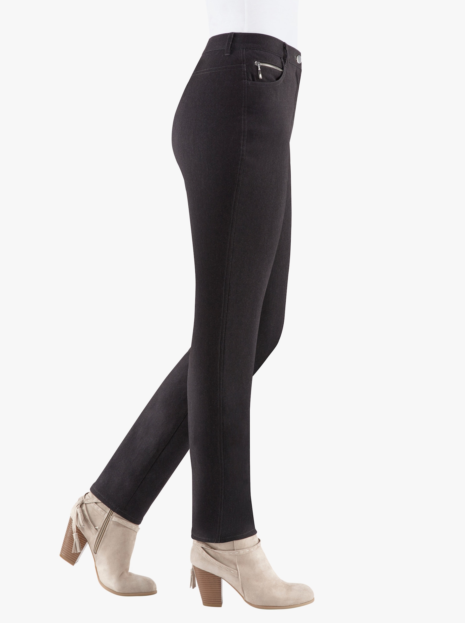 Stehmann Comfort line Thermobroek van elastische bengaline - grafiet gemêleerd