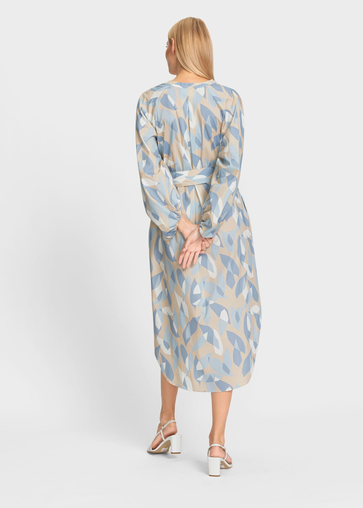 heine Robe-chemisier - bleu-sable imprimé