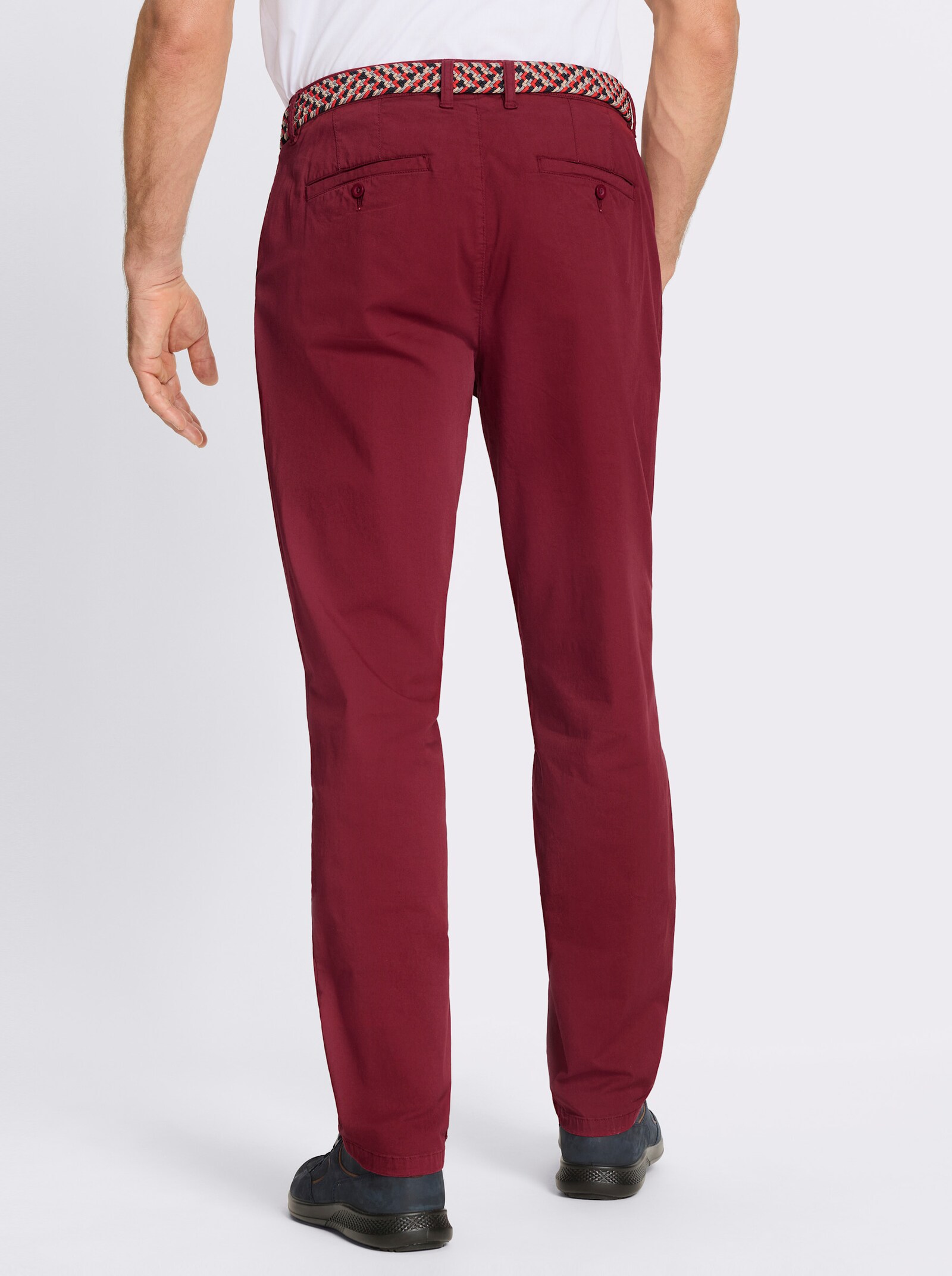 Marco Donati Hose in leichter Twill-Qualität - dunkelrot