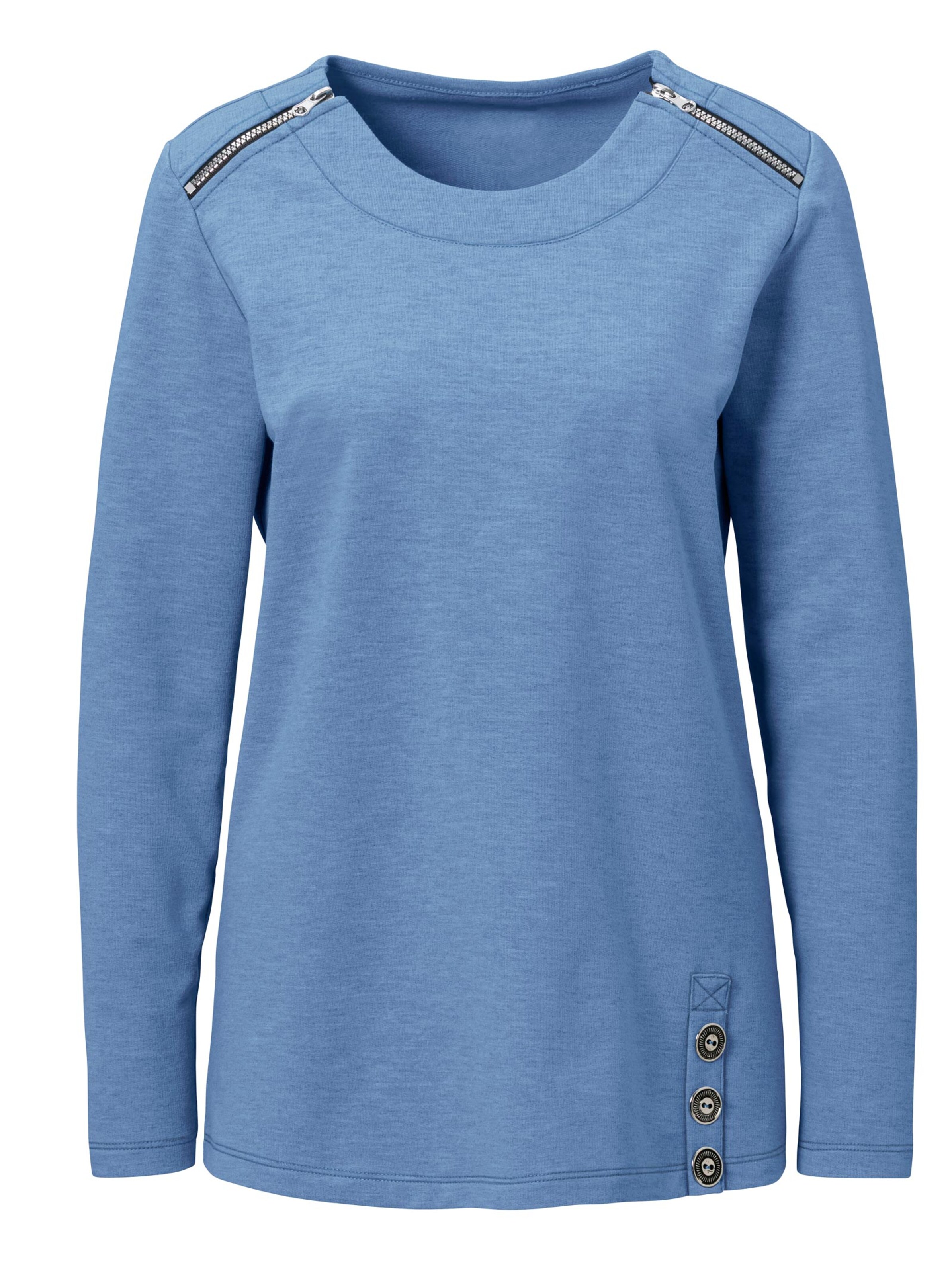 Shirt - blau-meliert