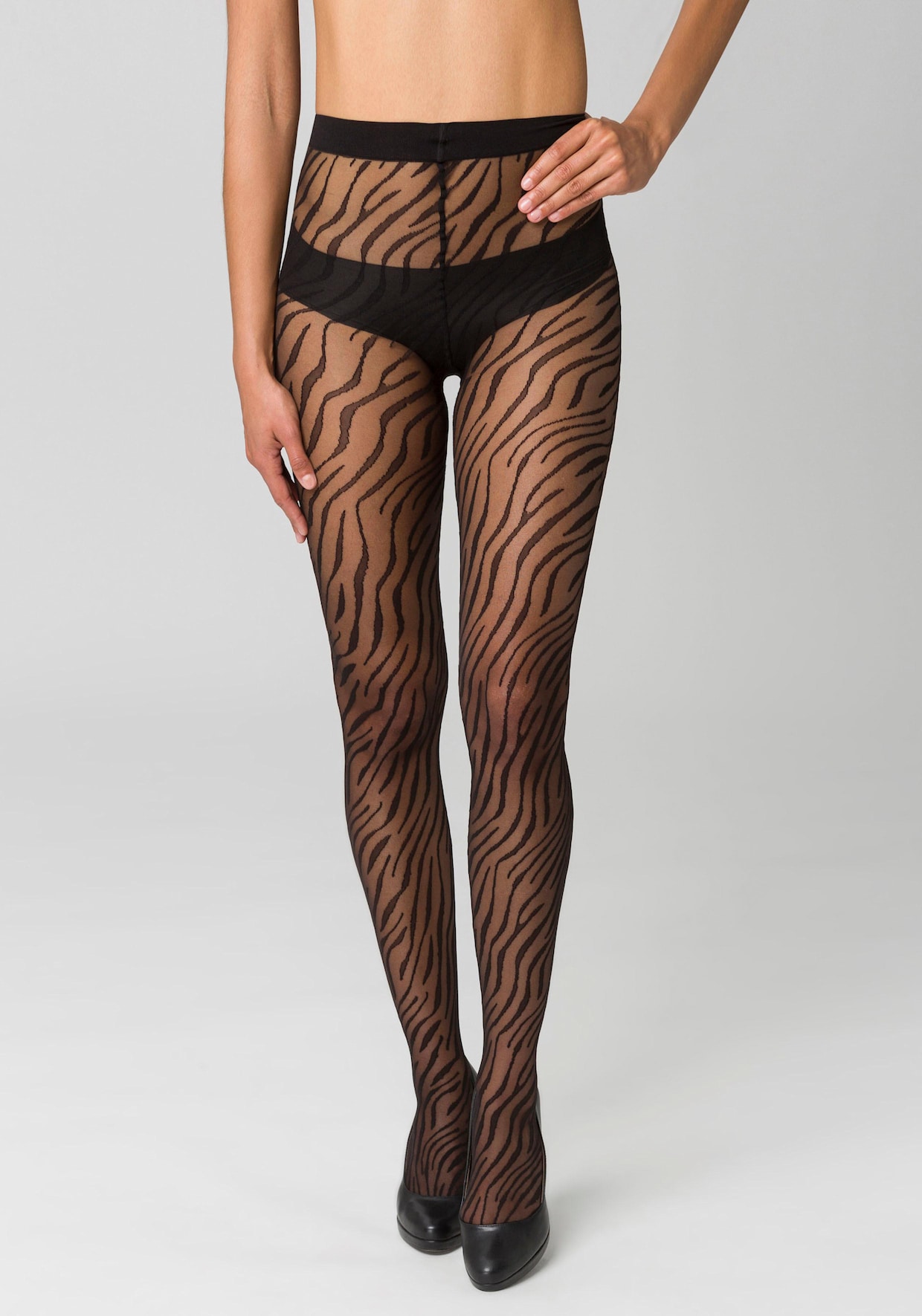 petite fleur gold collants fins - noir