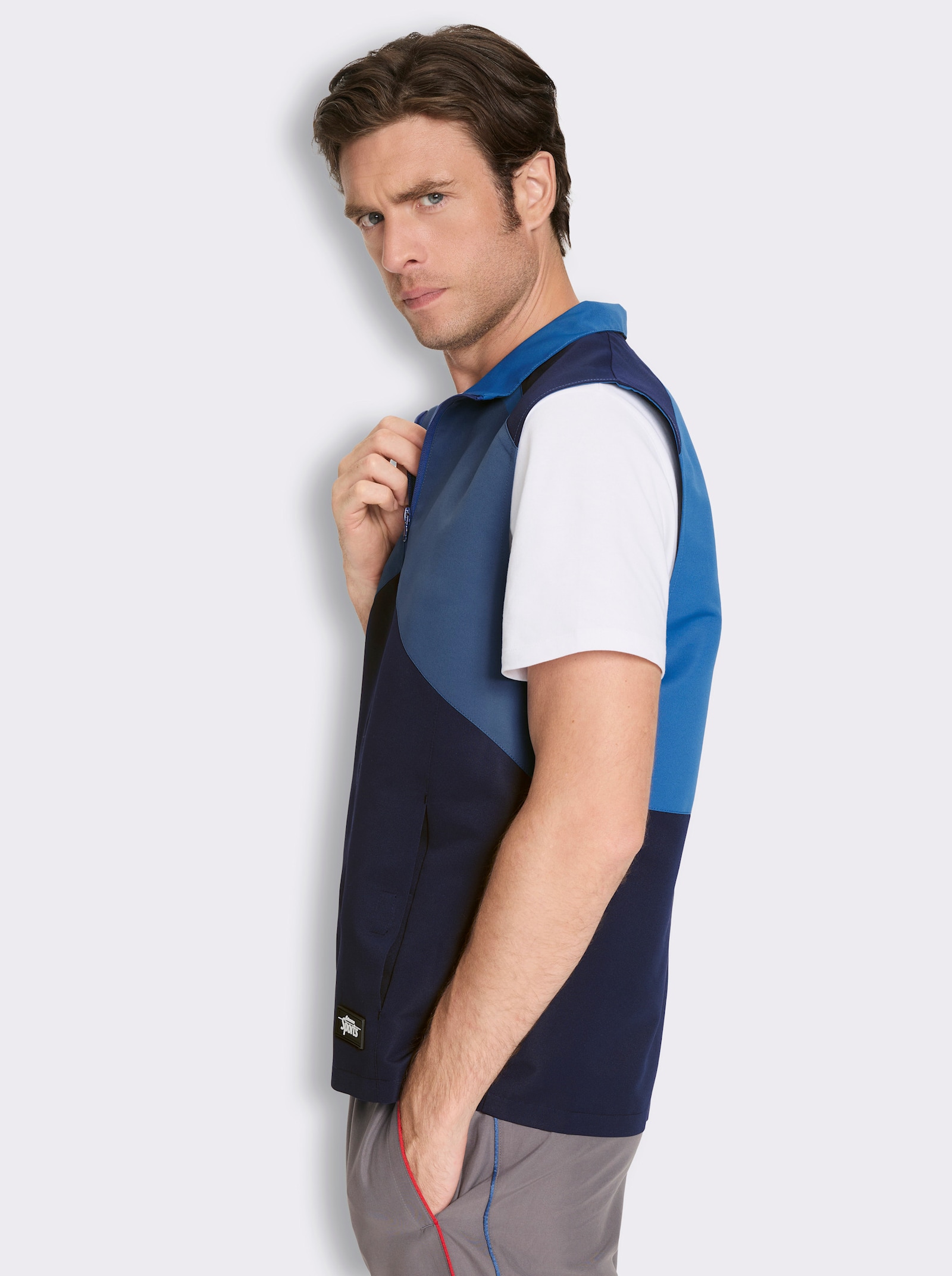 Catamaran Sports Funktionsweste mit Kontrast-Reißverschluss - jeansblau-marine
