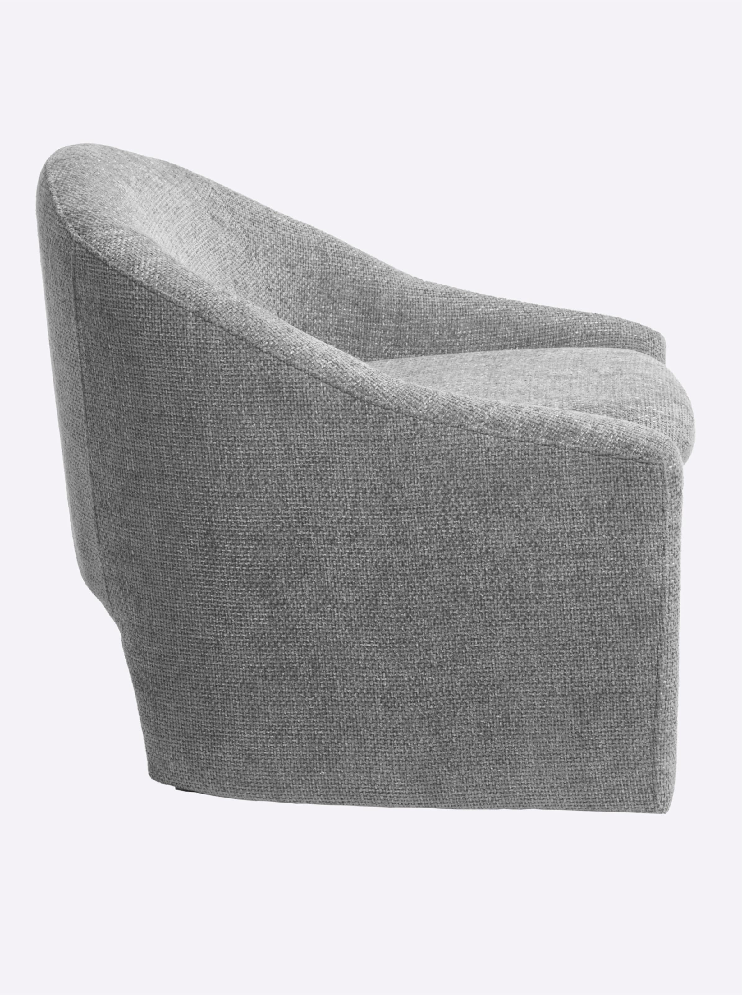 Sessel+Hocker günstig Kaufen-Sessel in grau von heine home. Sessel in grau von heine home <![CDATA[Sessel Strukturierter Bezug mit dezentem Glanz. Grundgestell aus Spanplatte aus China, fester Schaumstoffkern. Sitzkissen mit Klettband fixiert, abnehmbar. Sitz-H/B/T ca. 44x55x55 cm. A