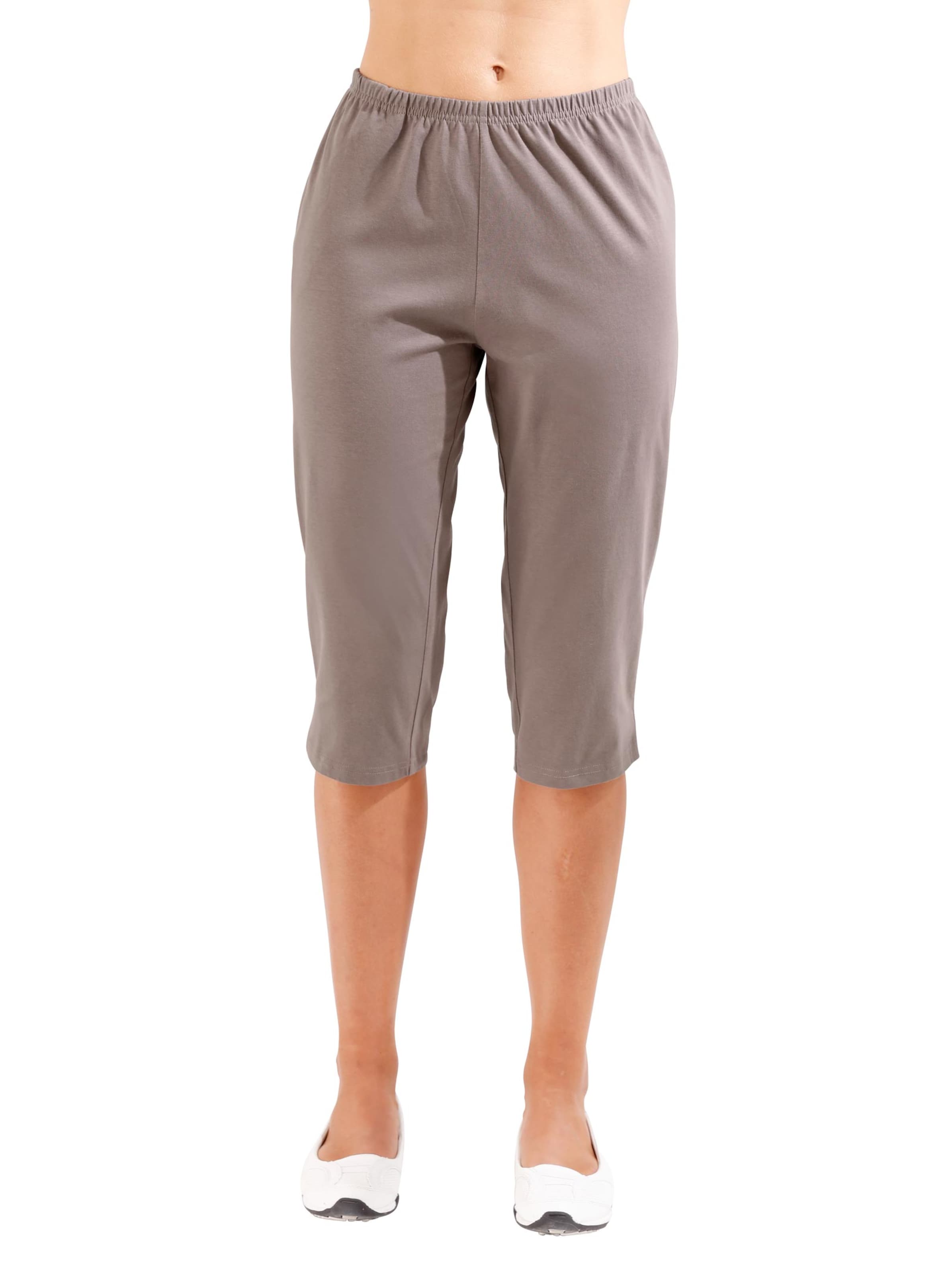 Doppelpack Capri-Freizeithosen - petrol + taupe