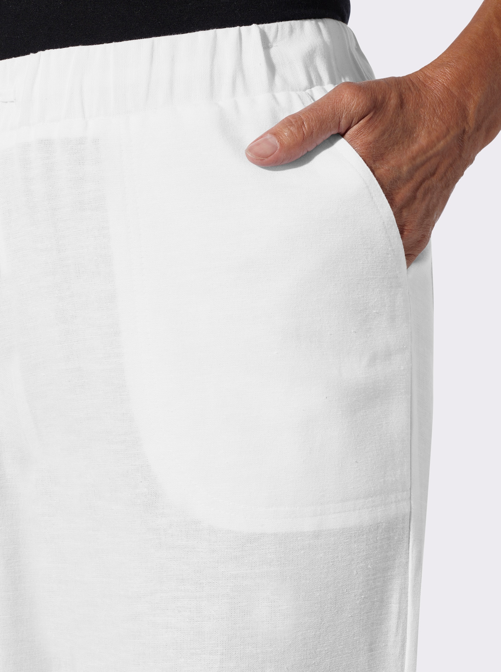 Schlupfhose mit Bindeband - weiss