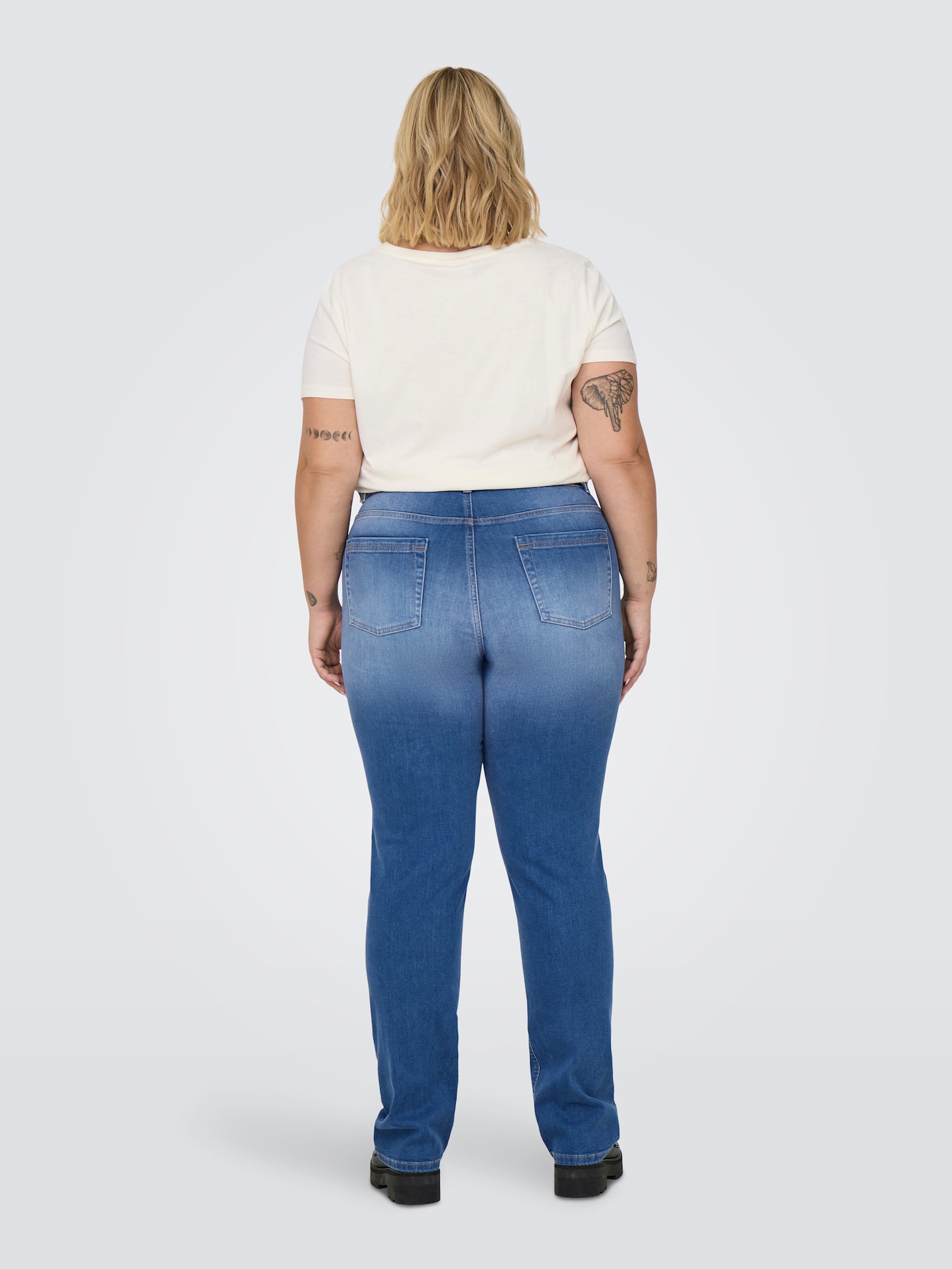 ONLY CARMAKOMA High-waist-Jeans - medium blue denim