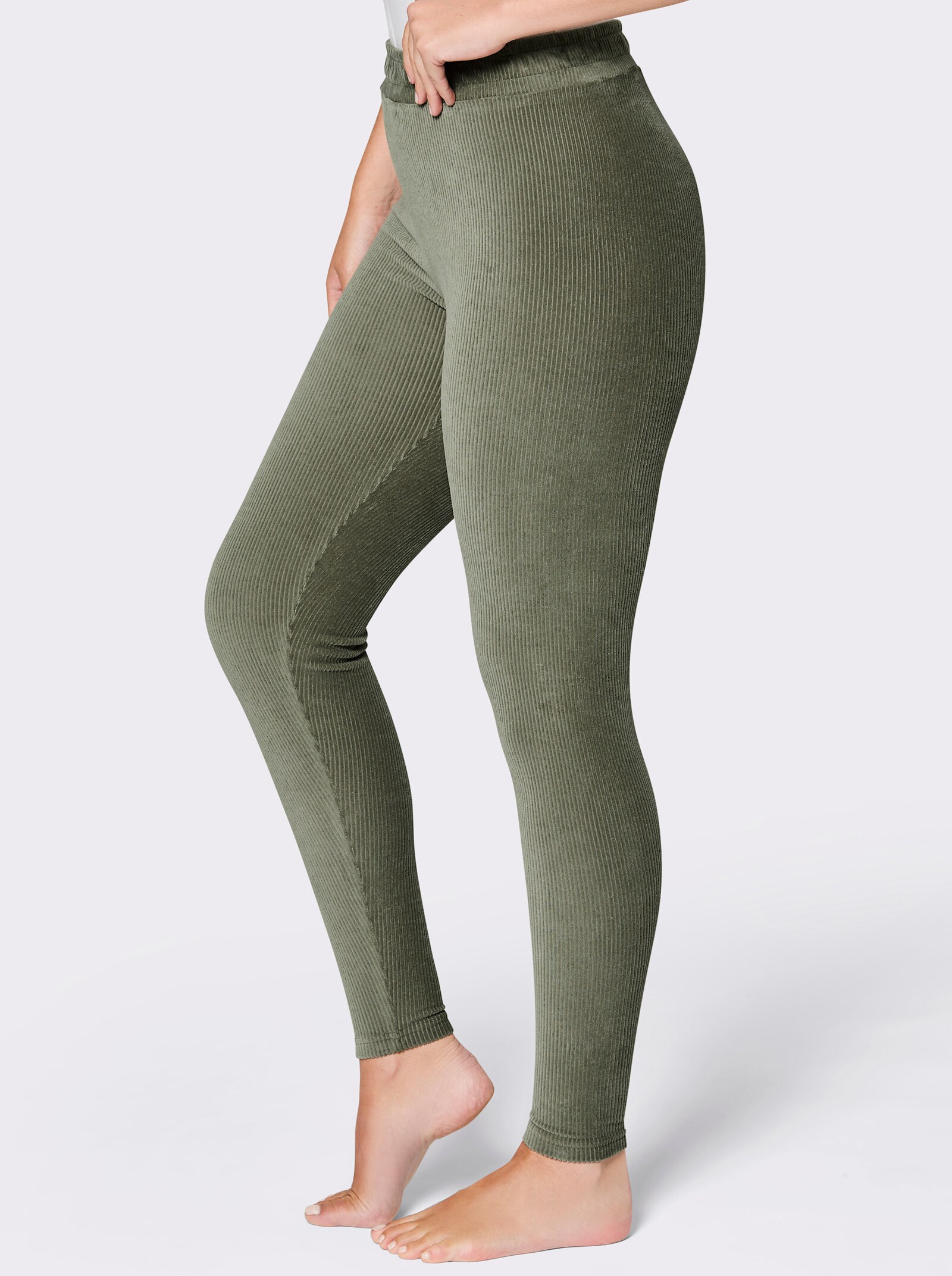 feel good Leggings in Nicki-Qualität - khaki