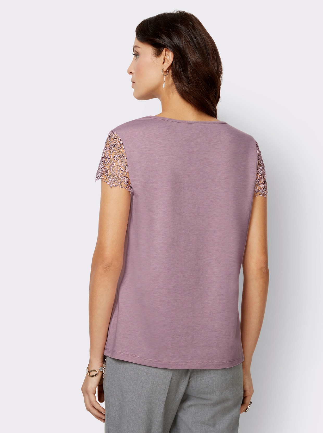 Kanten shirt - mauve