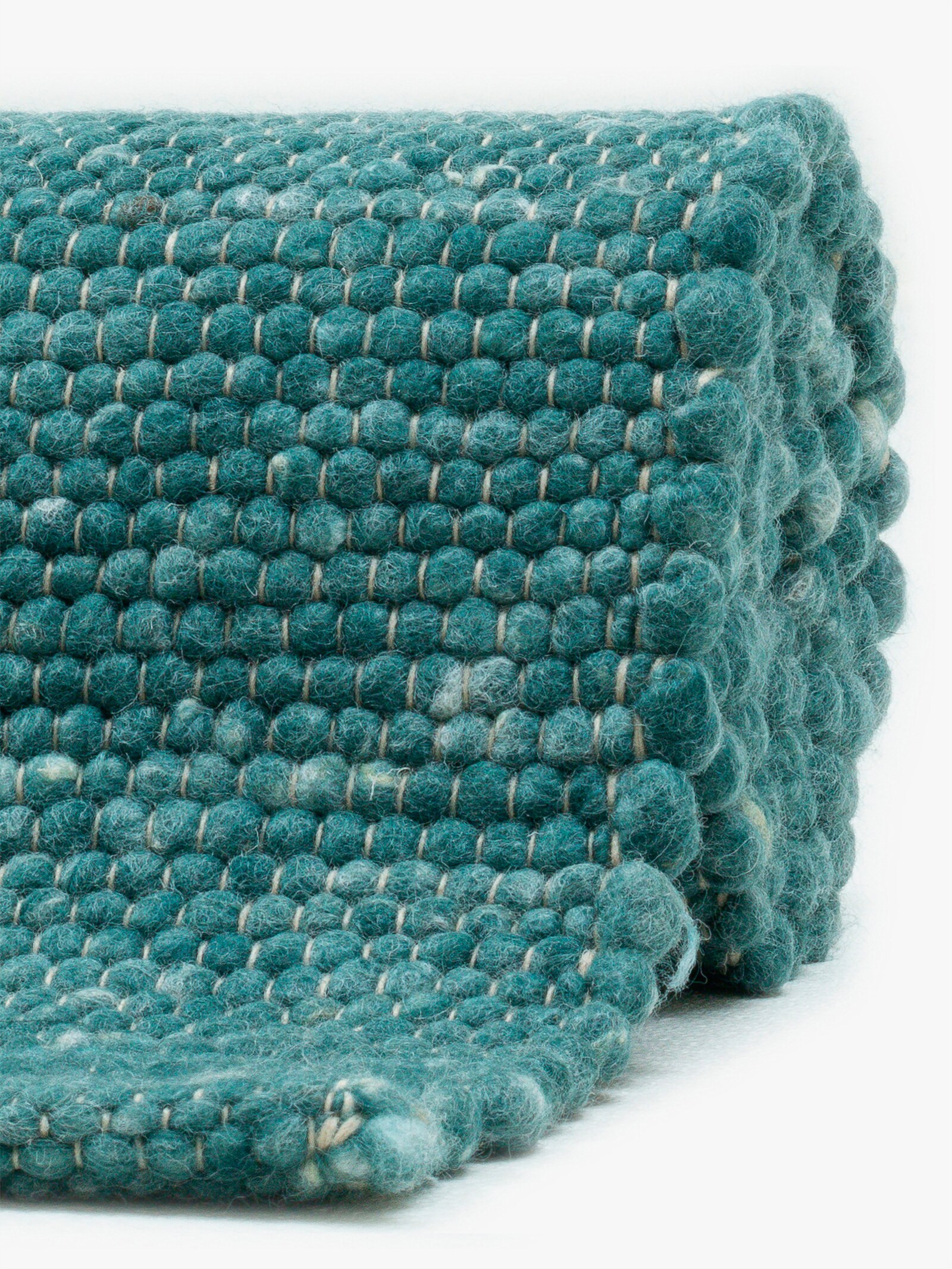 Theko Handwebteppich - petrol