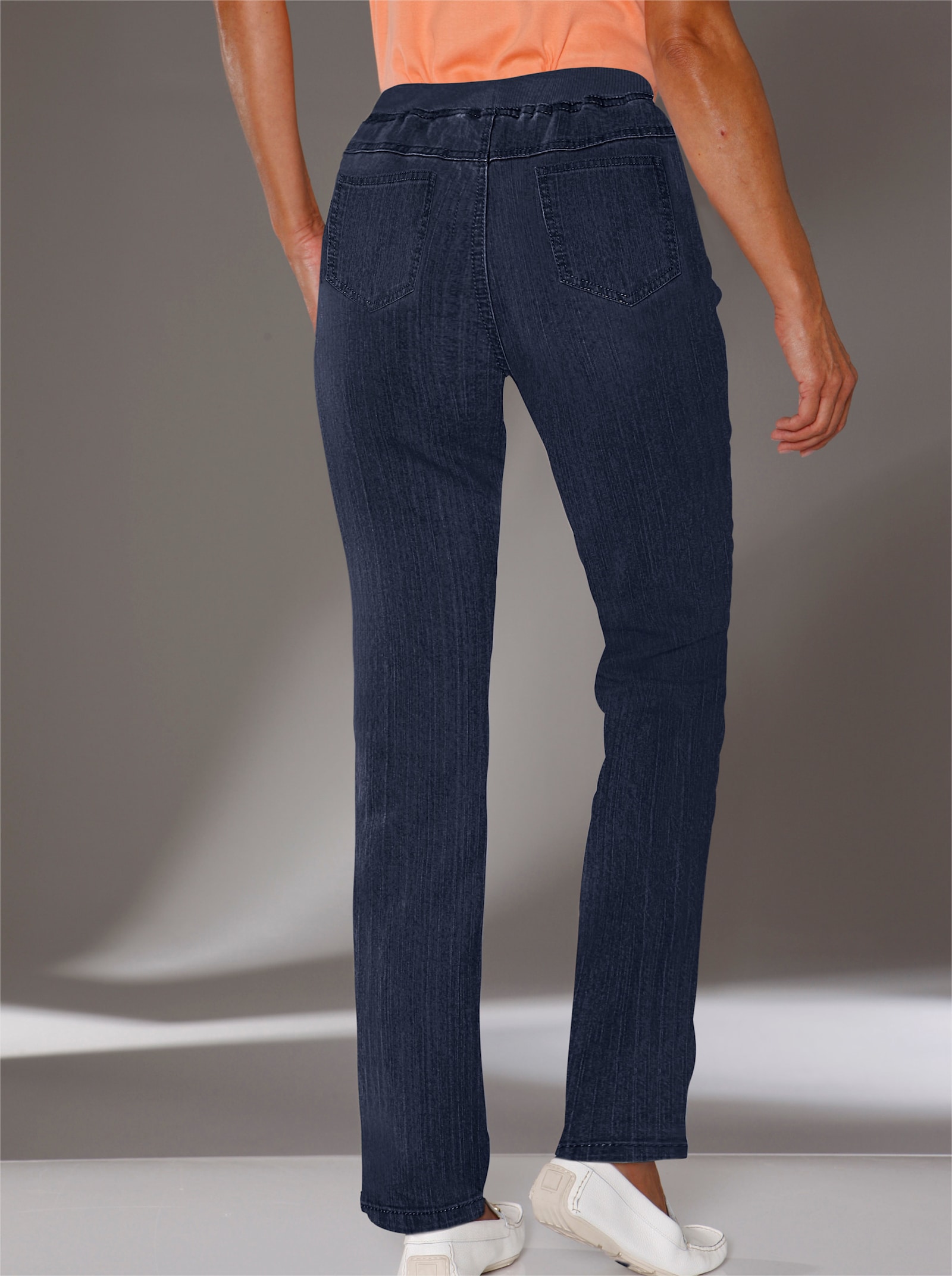 Stretch-Jeans mit Rundum-Dehnbund - dark blue