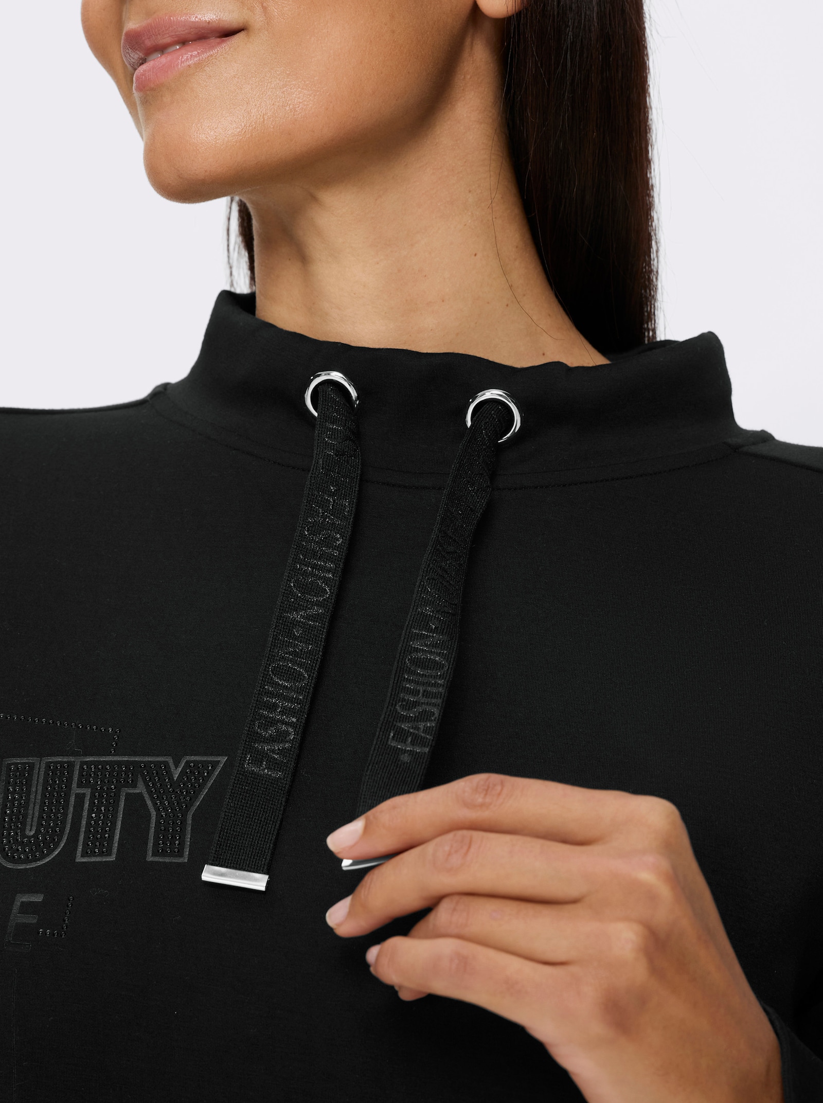 heine Sweatshirt met opschrift - zwart