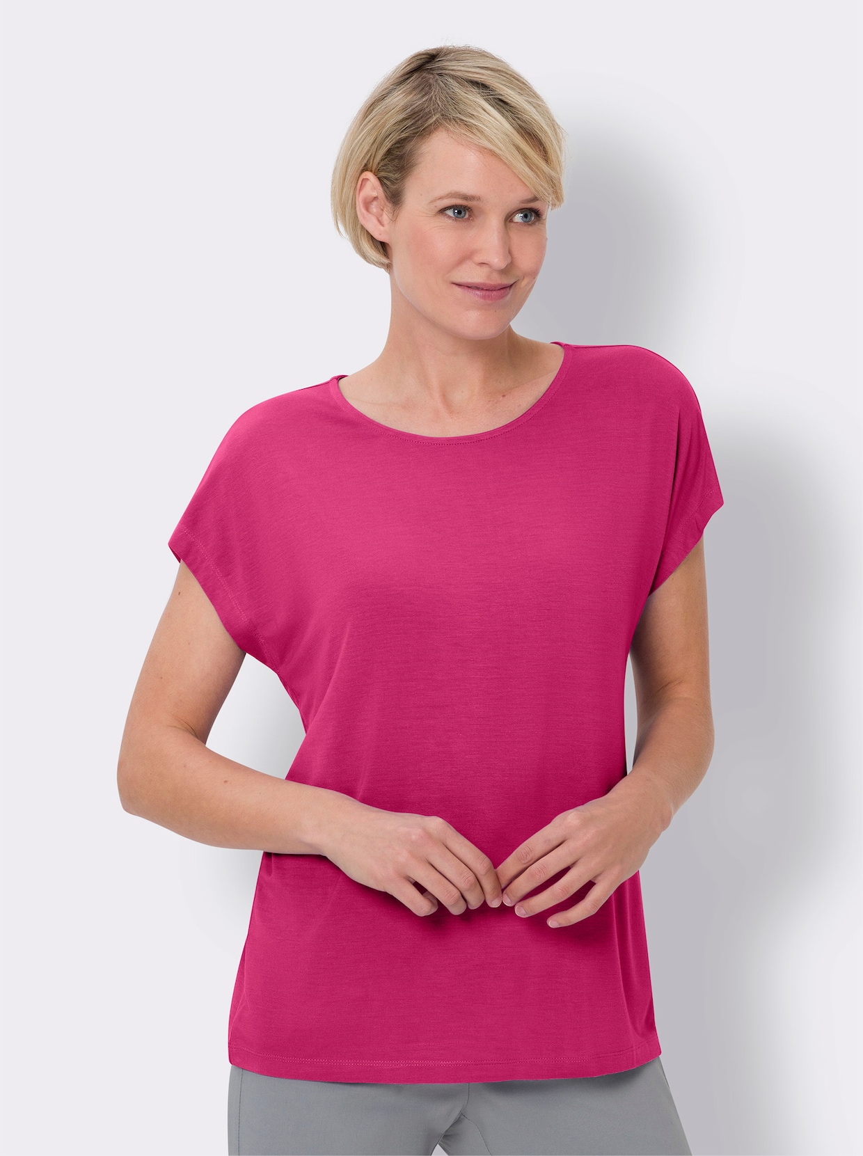 Kurzarmshirt - fuchsia